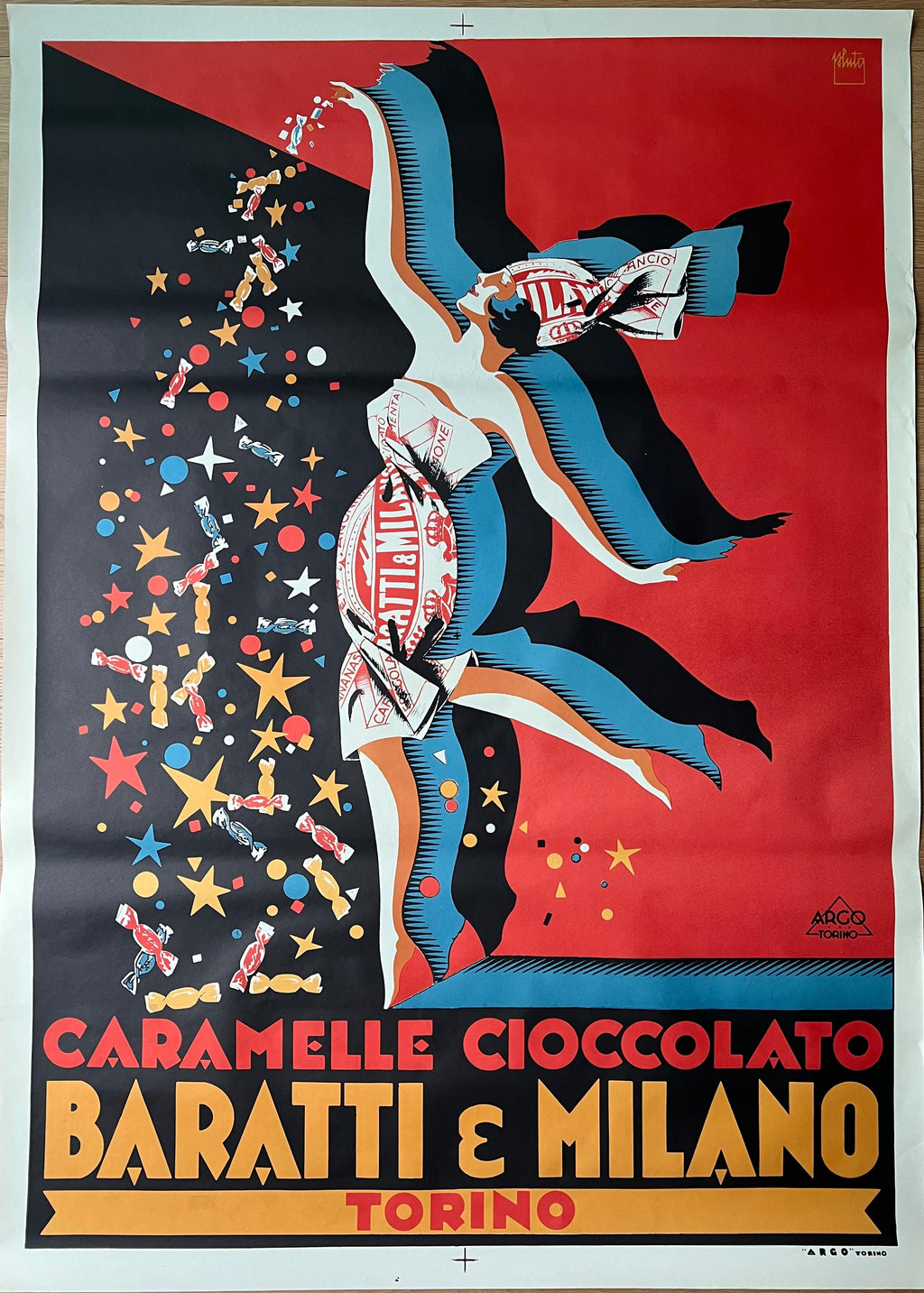 PLUTO BARATTI & MILANO POSTER VINTAGE 100x140