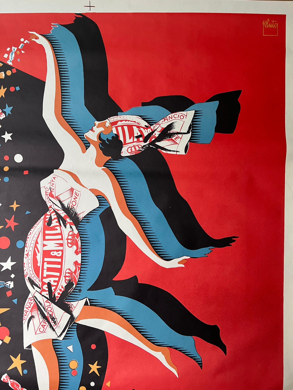 PLUTO BARATTI & MILANO POSTER VINTAGE 100x140