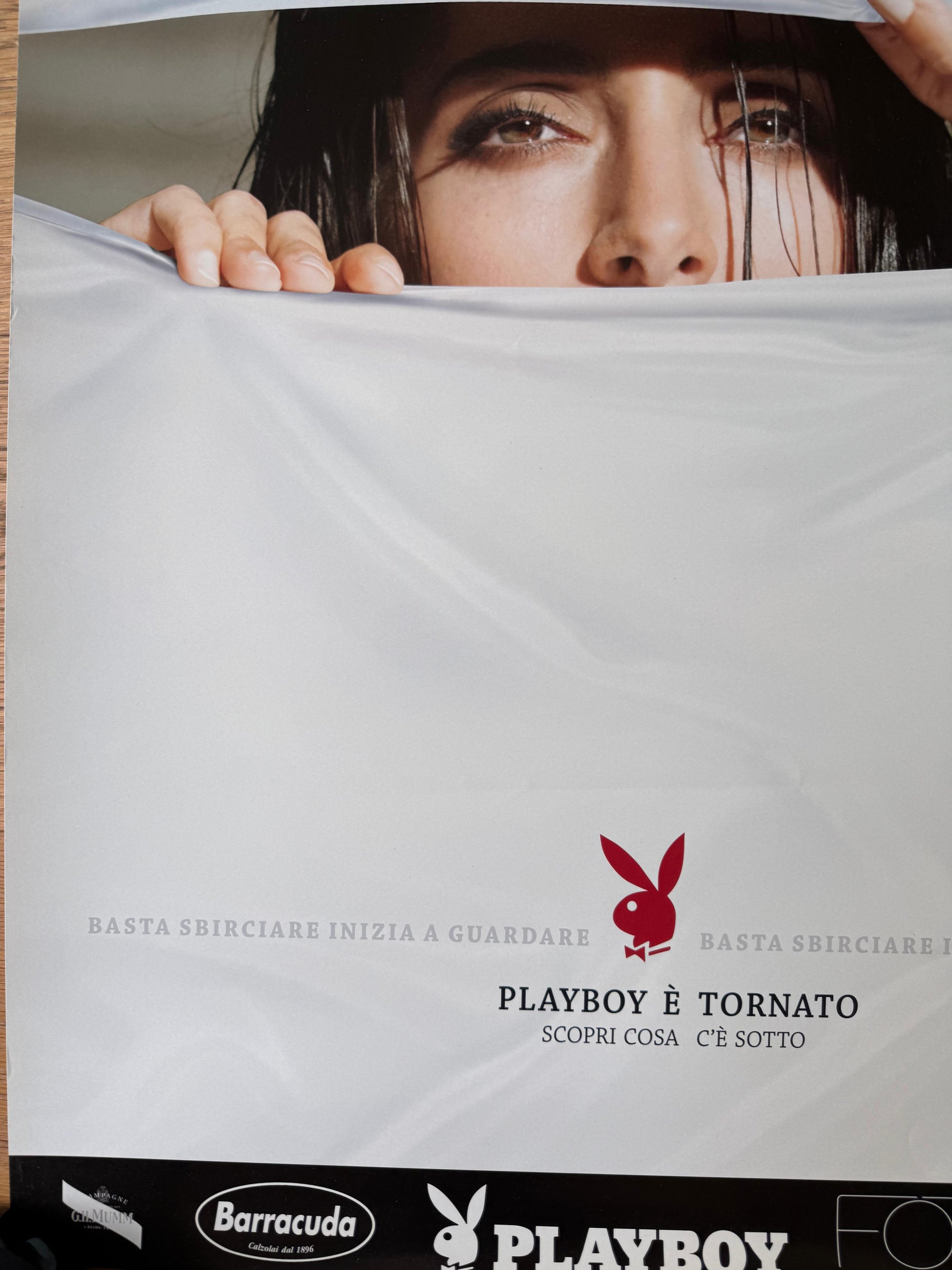 PLAYBOY IL PIACERE DI VIVERE DA UOMO POSTER VINTAGE 48x68