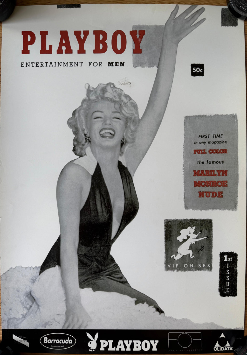 PLAYBOY MARILYN POSTER VINTAGE 48x68