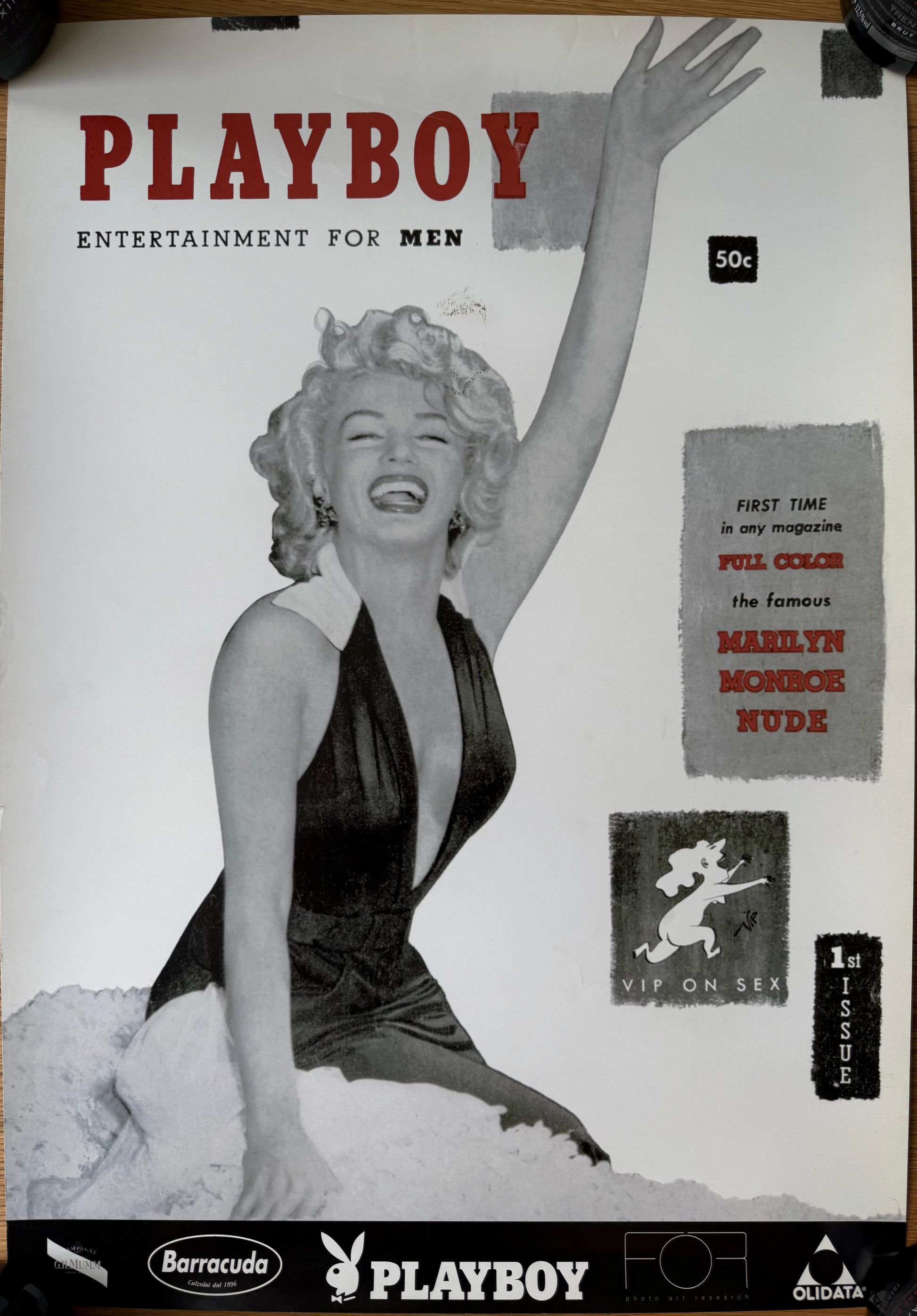 PLAYBOY MARILYN POSTER VINTAGE 48x68
