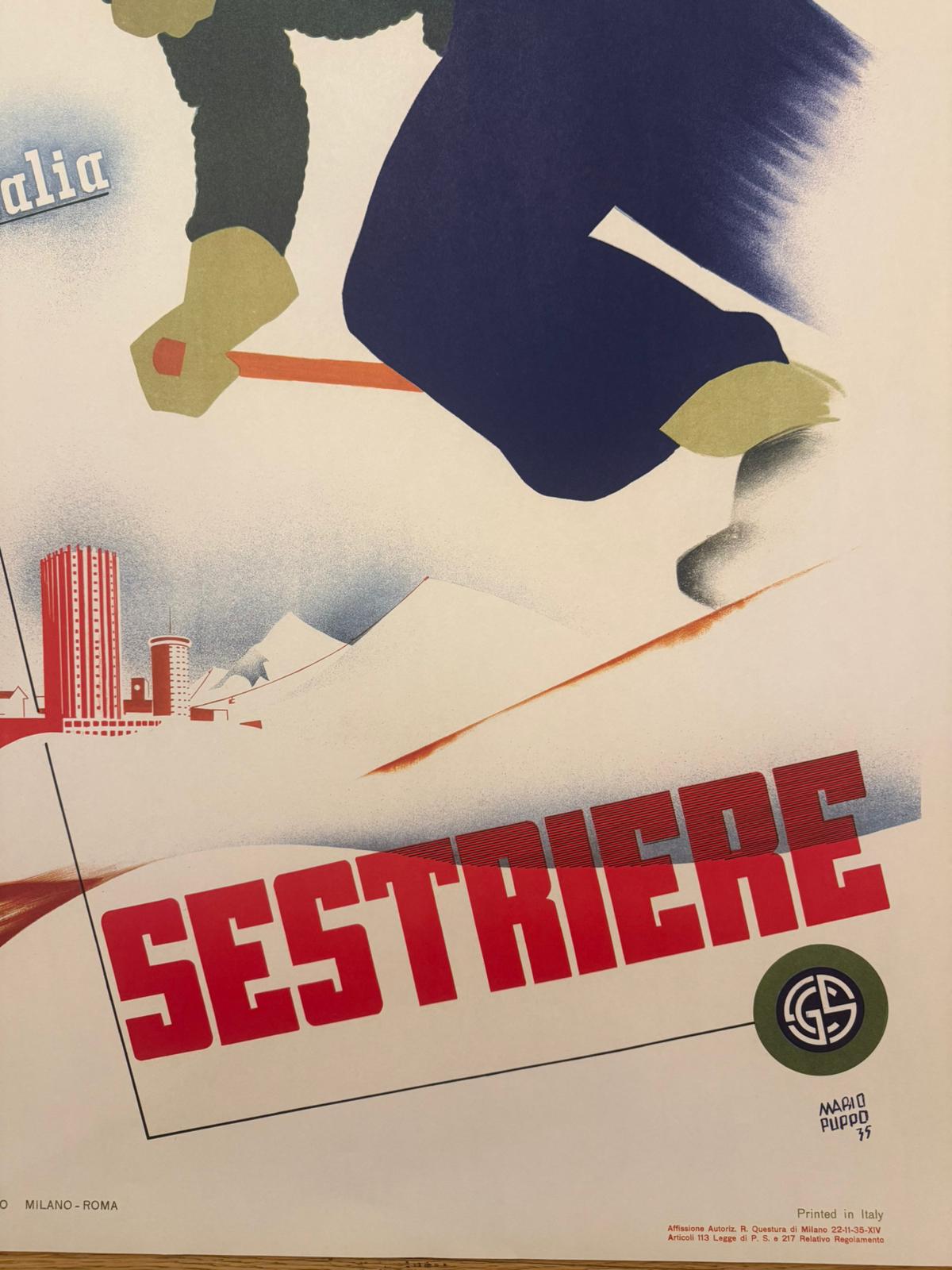 PUPPO MARIO SESTRIERES POSTER VINTAGE 70x100 OFFER