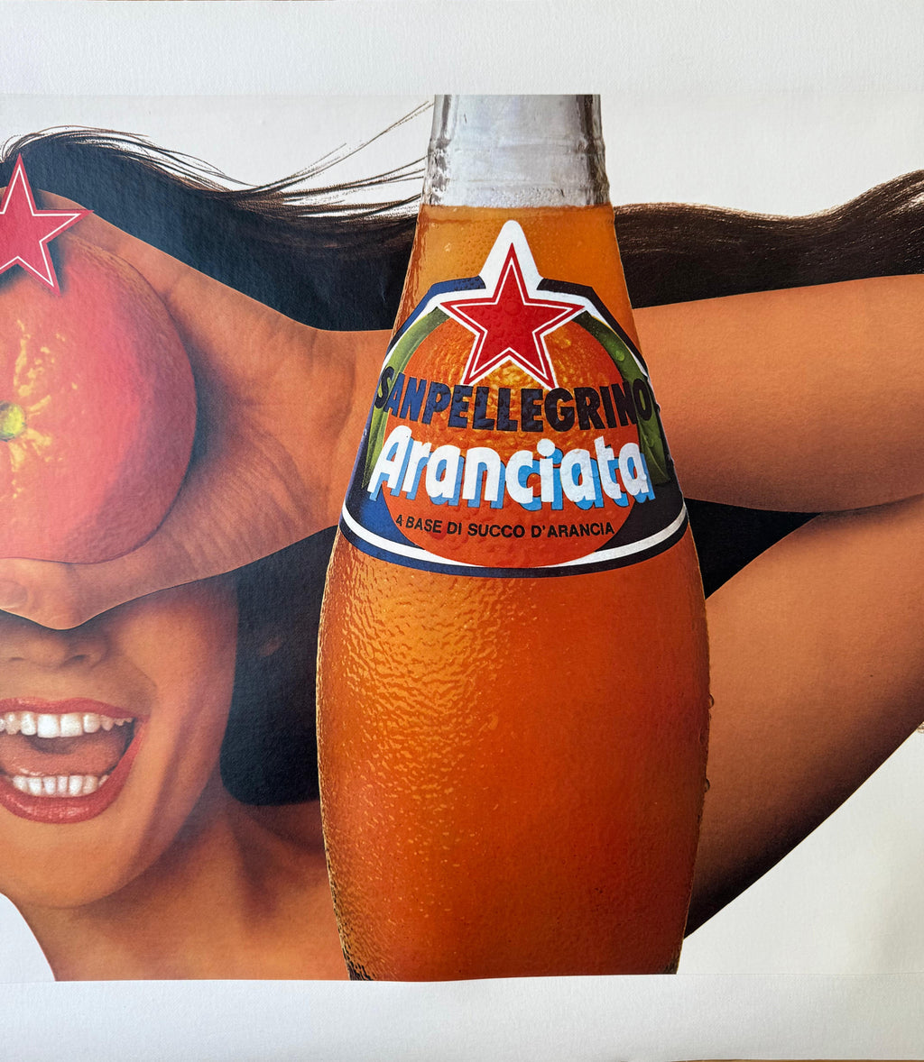 TESTA ARMANDO ARANCIATA SANPELLEGRINO POSTER VINTAGE 71x38