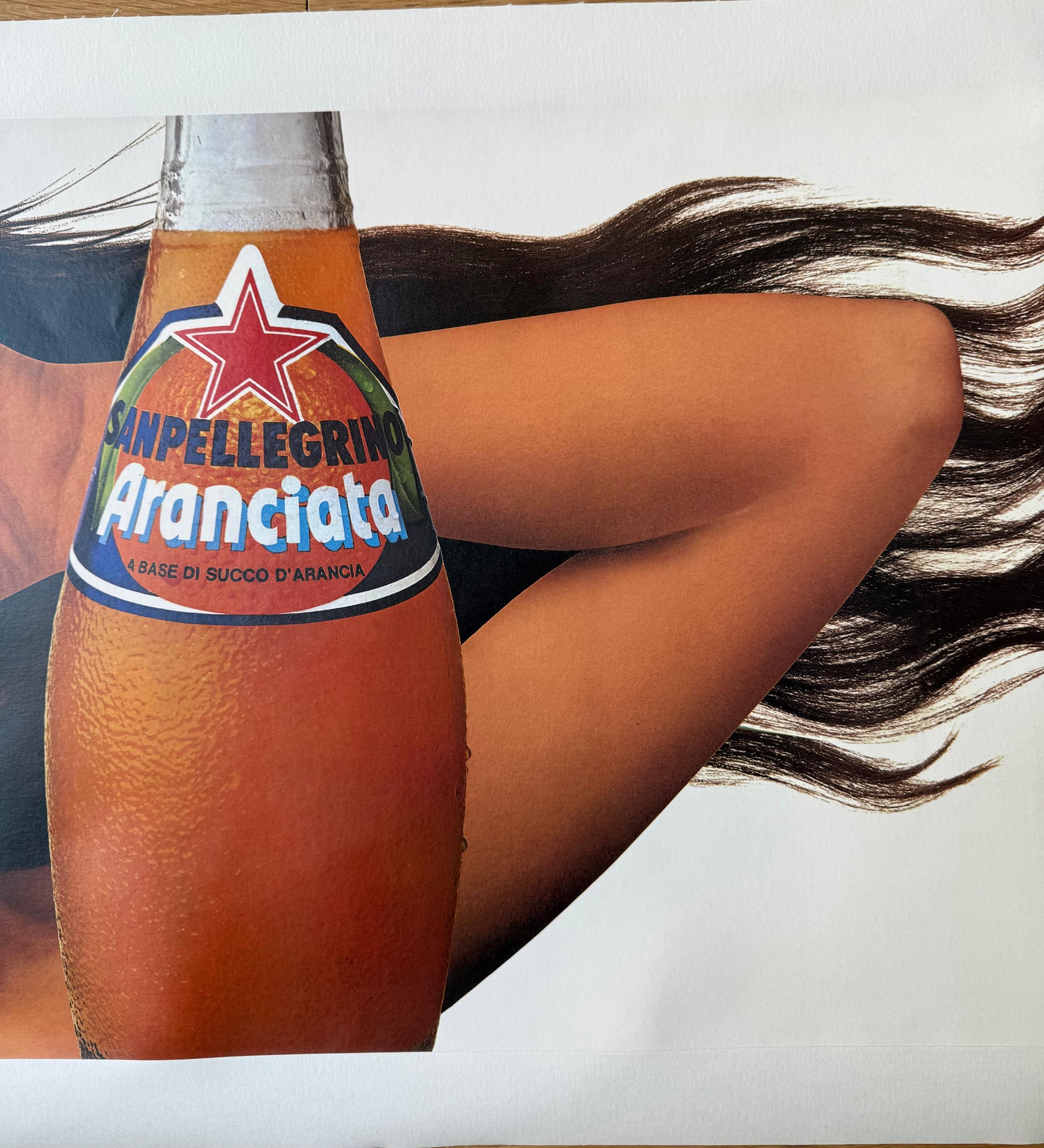 TESTA ARMANDO ARANCIATA SANPELLEGRINO POSTER VINTAGE 71x38