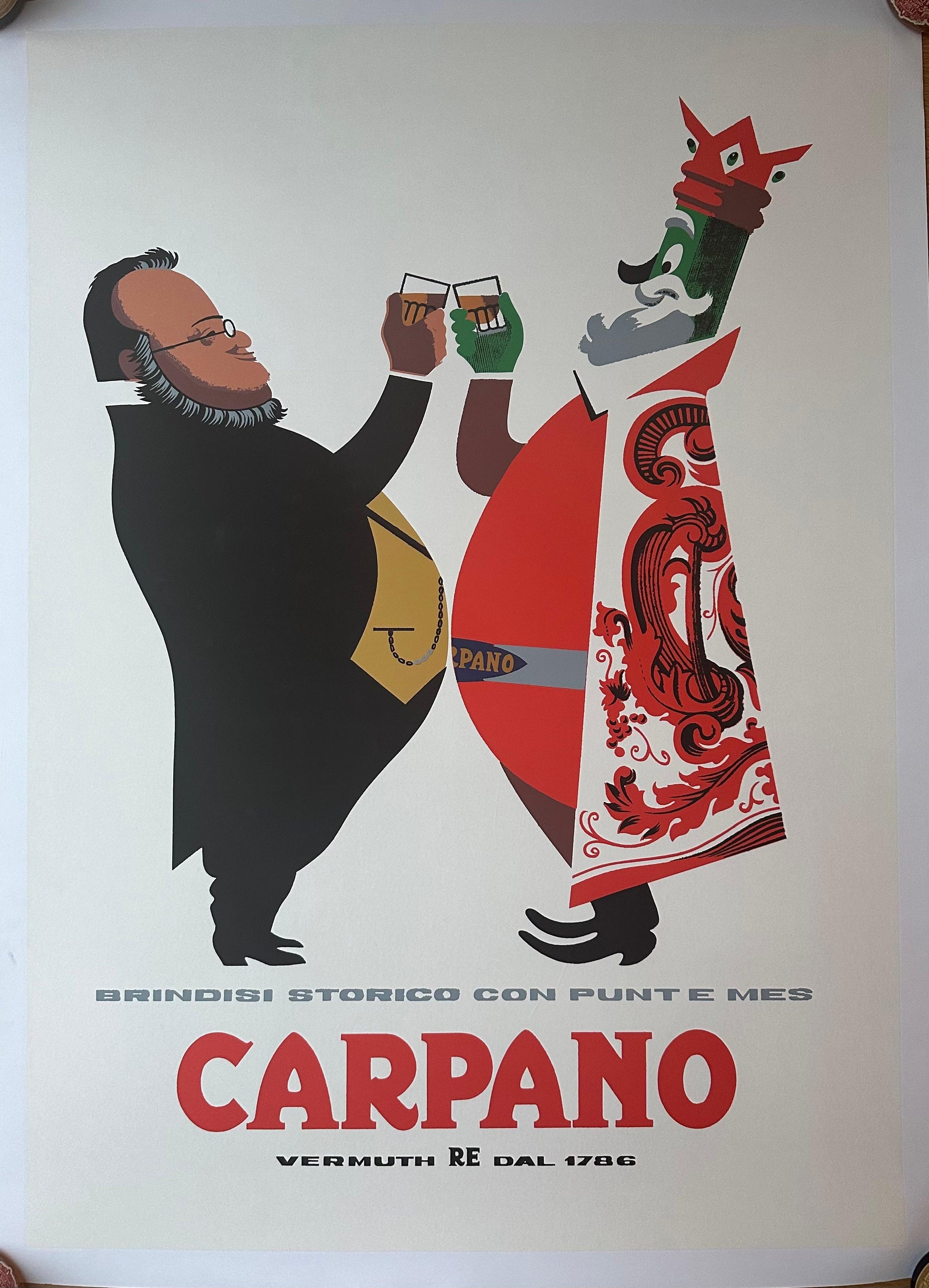 TESTA ARMANDO BRINDISI CAVOUR POSTER VINTAGE 70x100