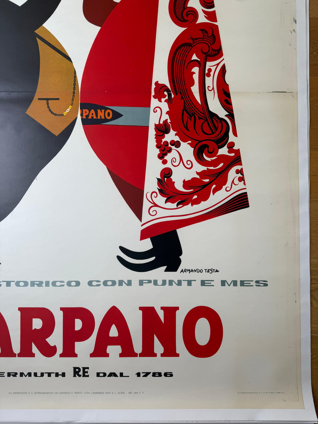 TESTA ARMANDO BRINDISI CAVOUR POSTER VINTAGE 140x200