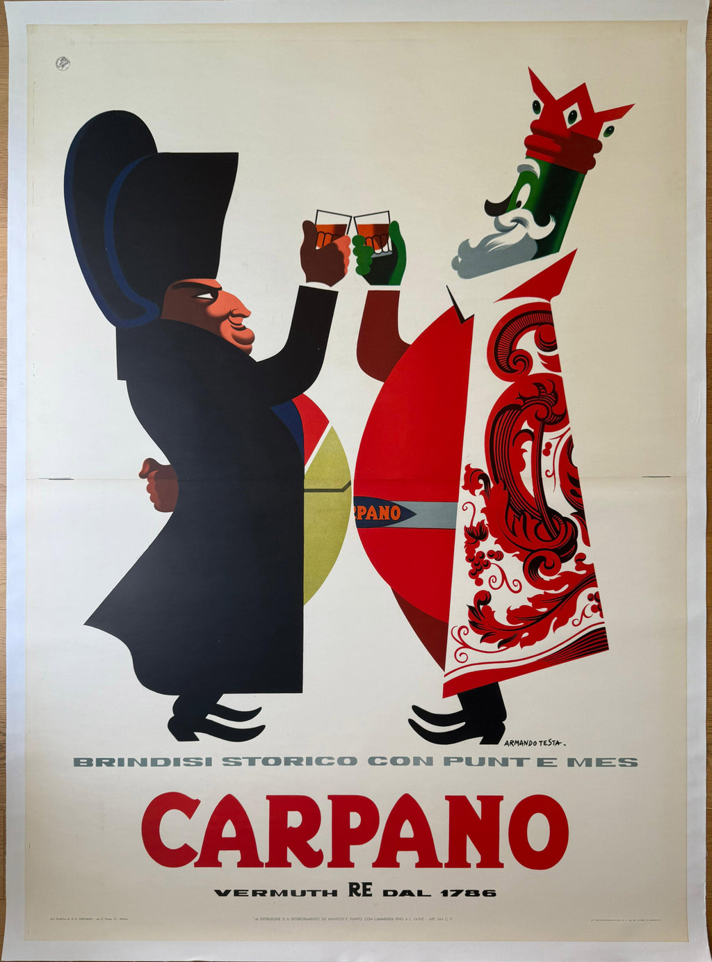 TESTA ARMANDO BRINDISI NAPOLEONE POSTER LINEN BACKED 140x200