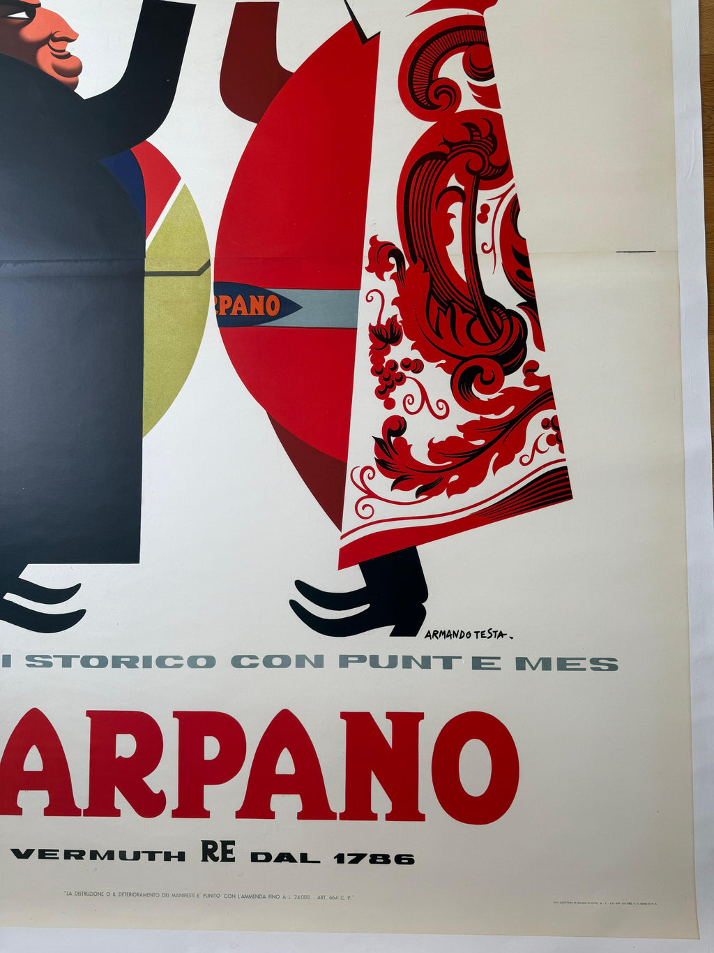 TESTA ARMANDO BRINDISI NAPOLEONE POSTER LINEN BACKED 140x200
