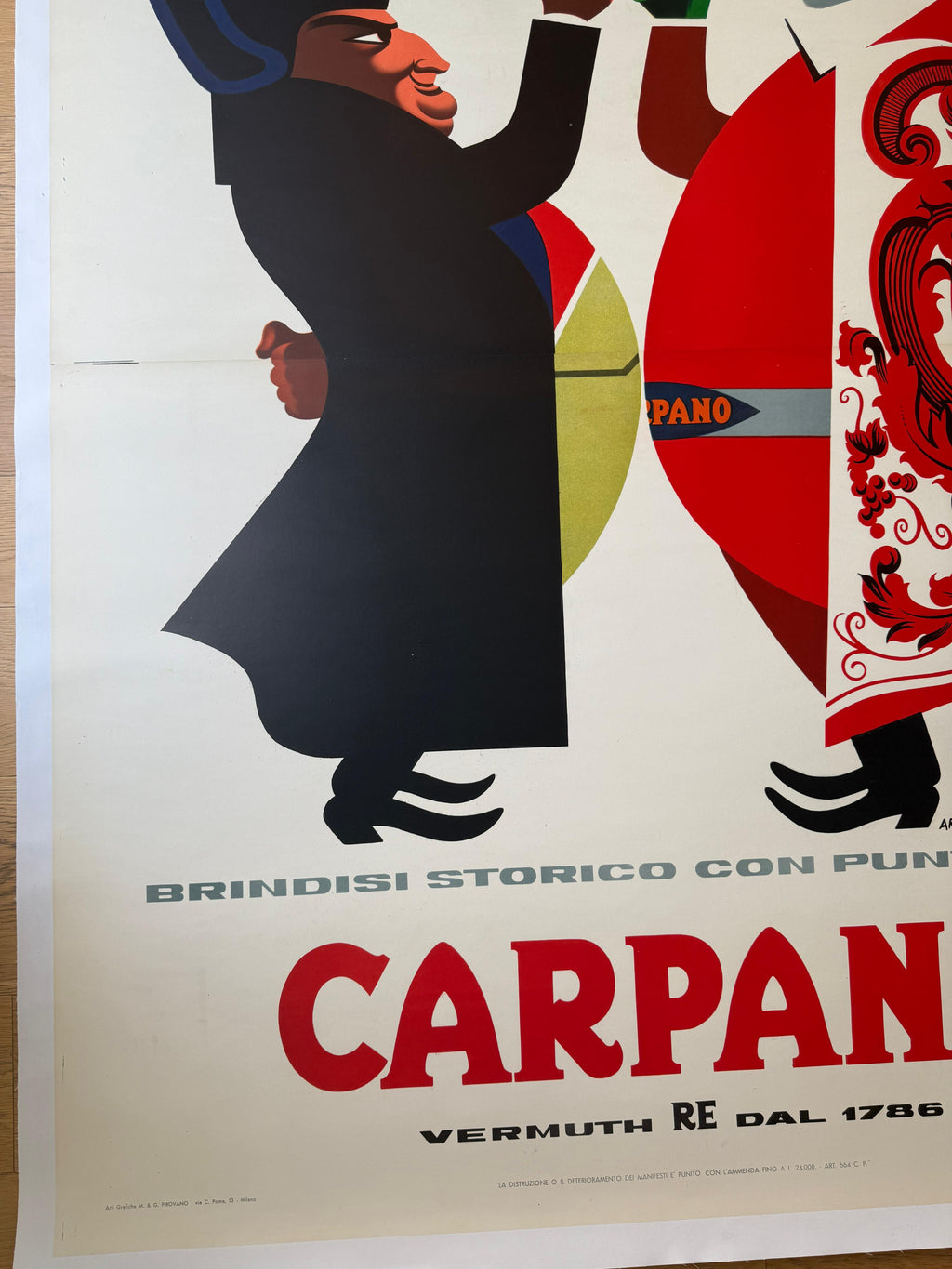 TESTA ARMANDO BRINDISI NAPOLEONE POSTER LINEN BACKED 140x200