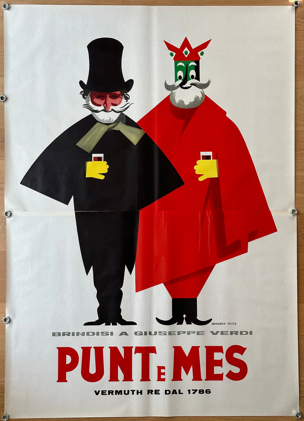 TESTA ARMANDO BRINDISI VERDI POSTER VINTAGE 140x200