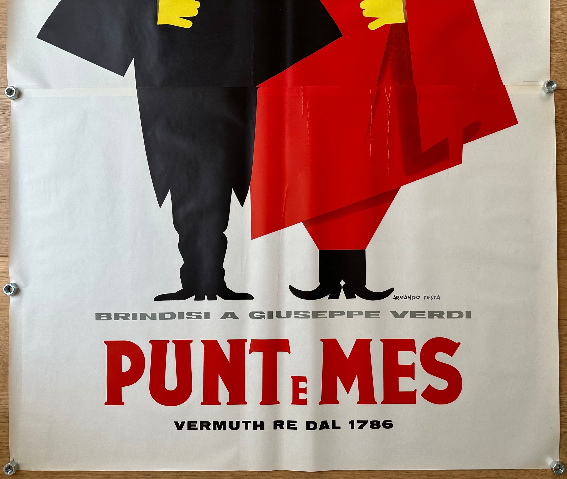 TESTA ARMANDO BRINDISI VERDI POSTER VINTAGE 140x200