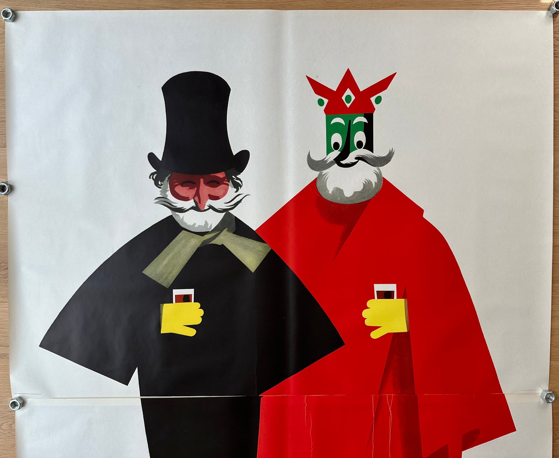 TESTA ARMANDO BRINDISI VERDI POSTER VINTAGE 140x200