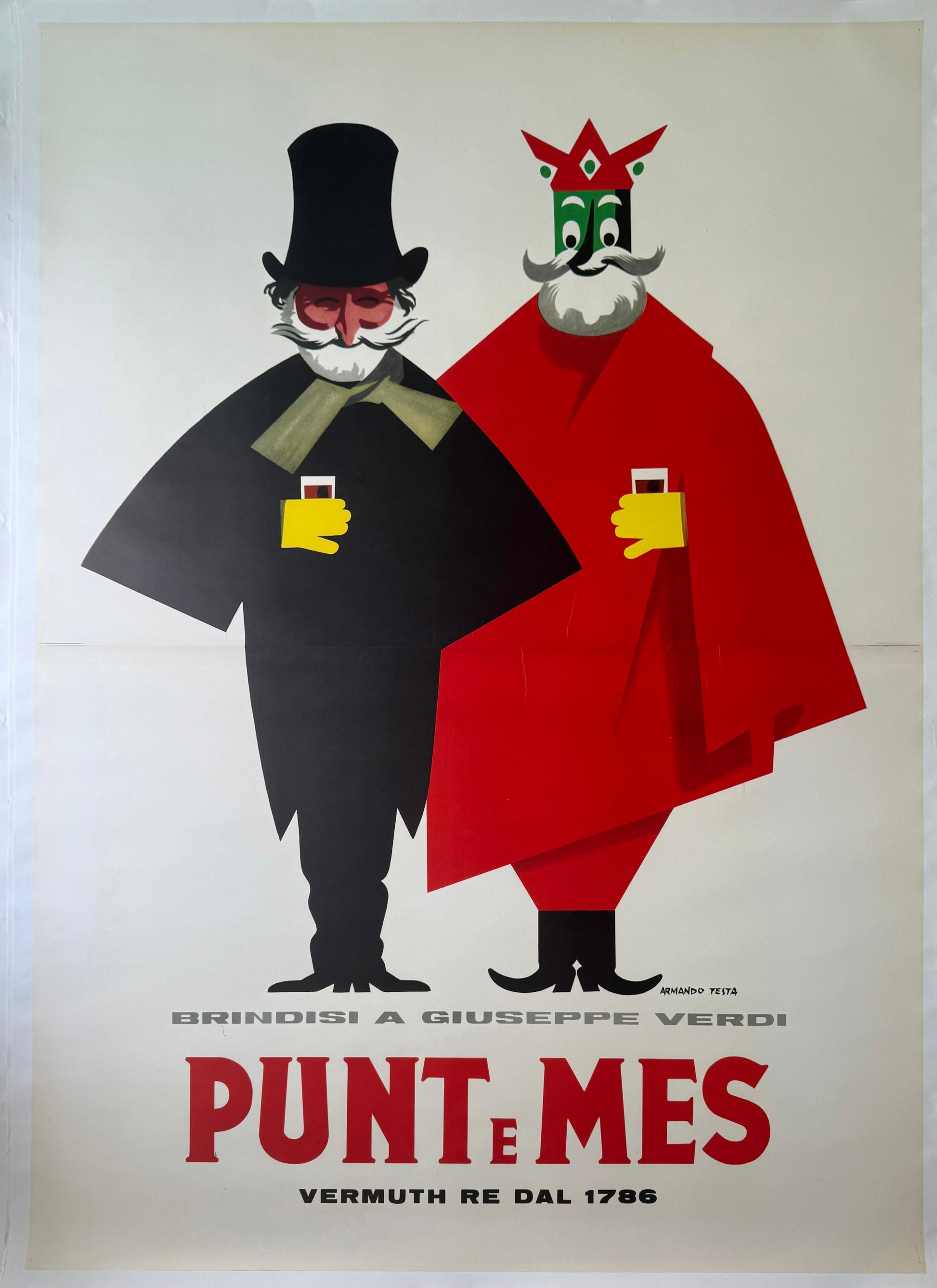 TESTA ARMANDO BRINDISI VERDI POSTER LINEN BACKED 140x200