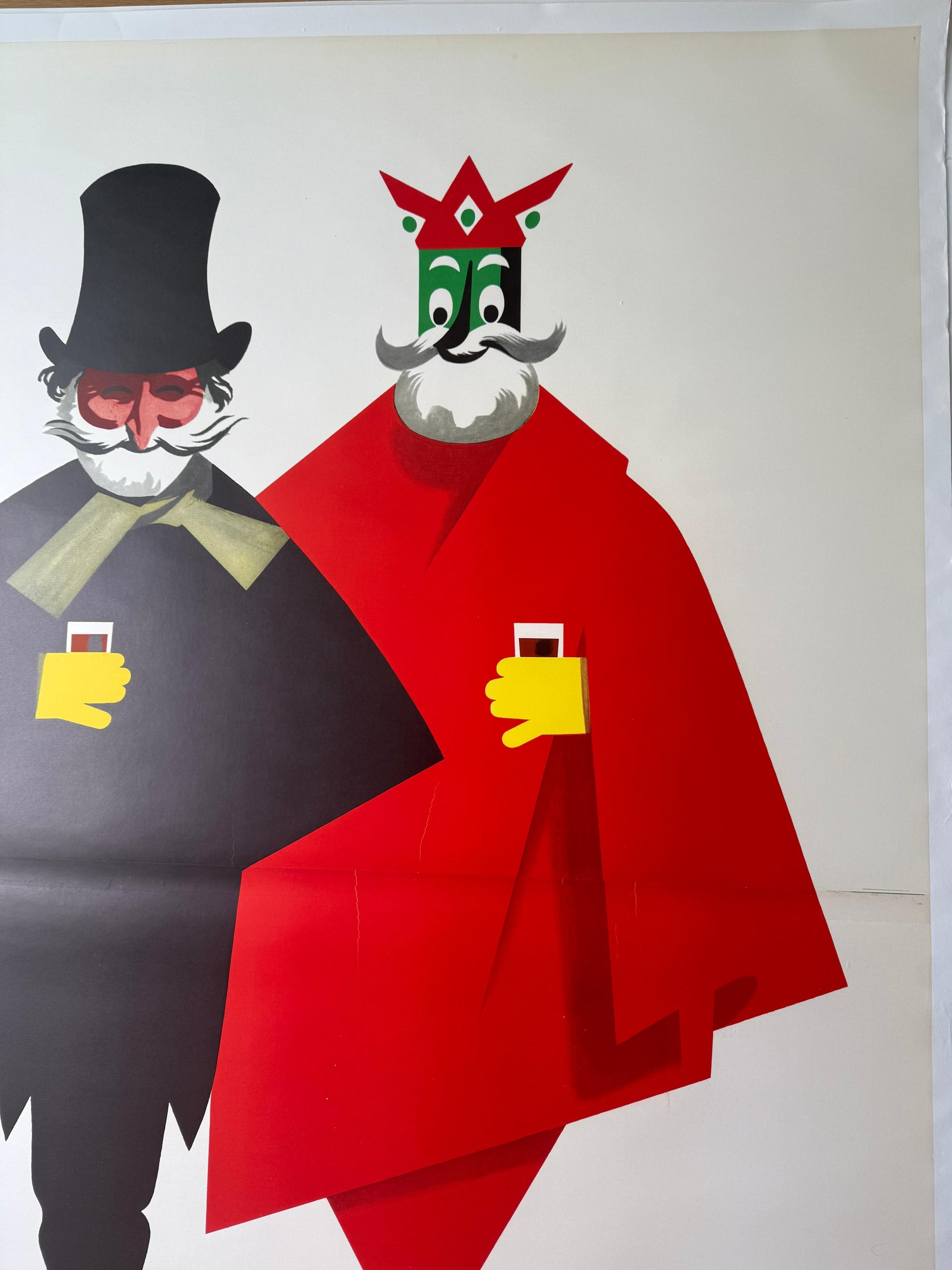 TESTA ARMANDO BRINDISI VERDI POSTER LINEN BACKED 140x200