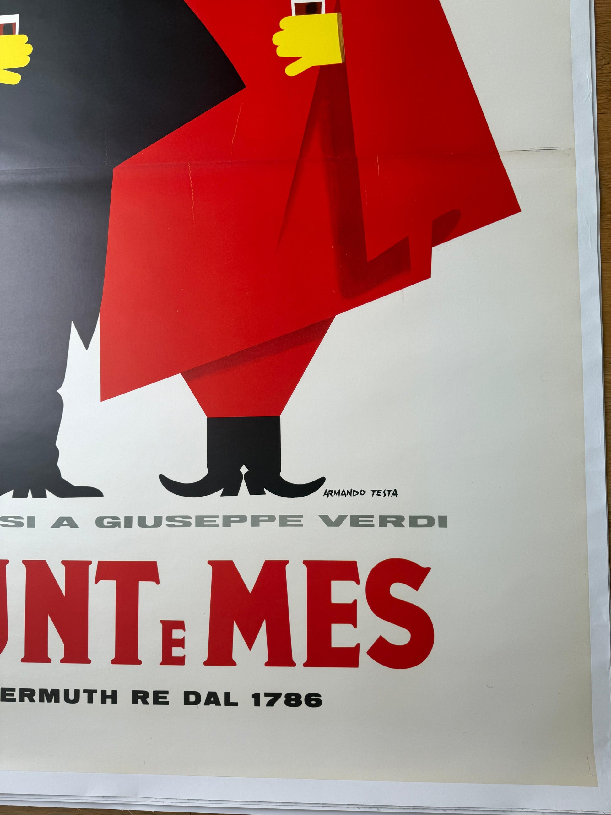 TESTA ARMANDO BRINDISI VERDI POSTER LINEN BACKED 140x200