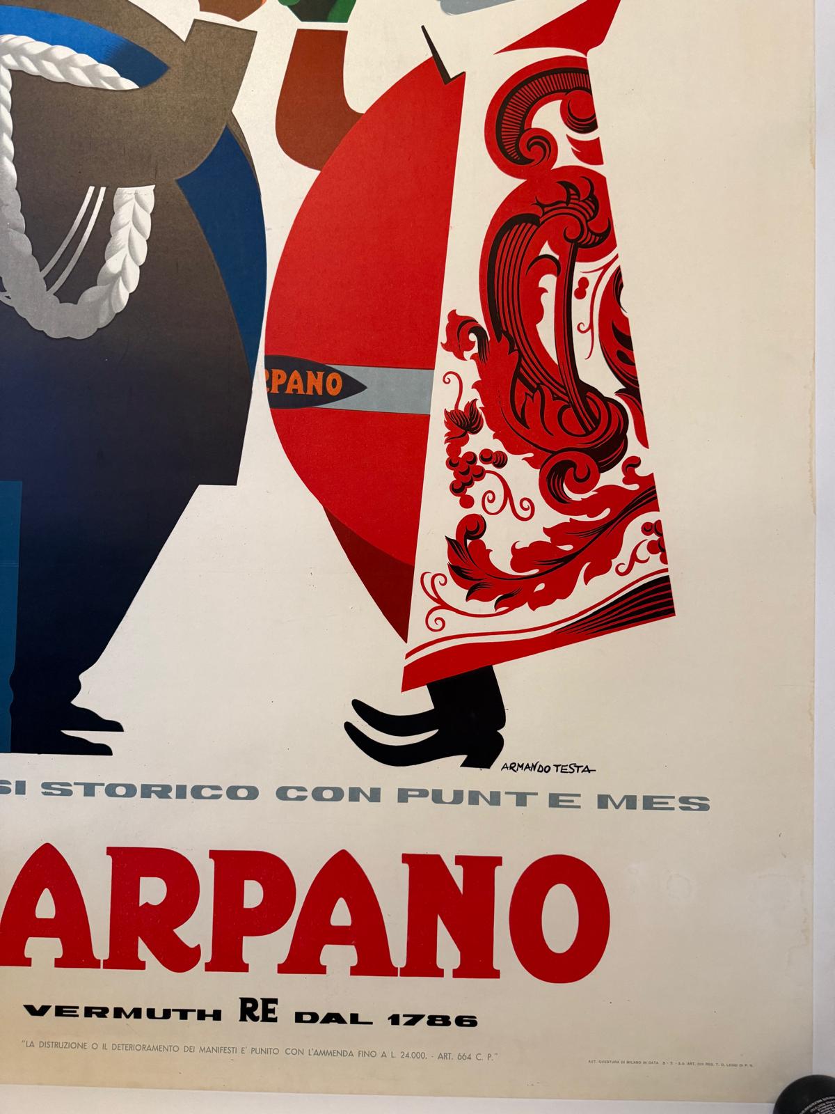 TESTA ARMANDO BRINDISI VITTORIO POSTER VINTAGE 100x140