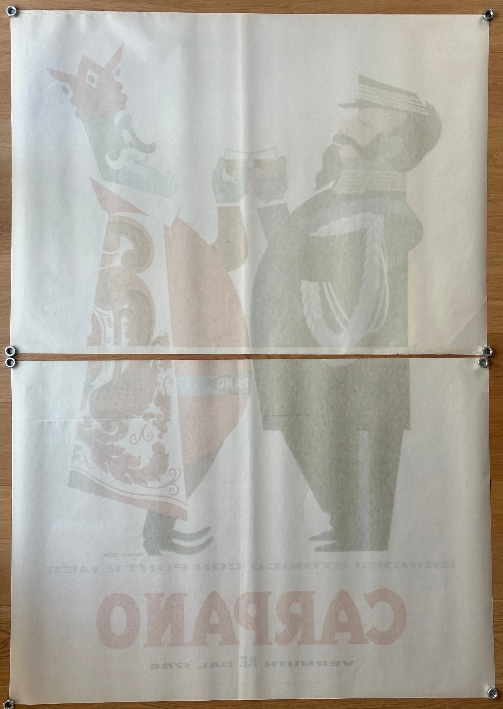 TESTA ARMANDO BRINDISI VITTORIO POSTER VINTAGE 140x200