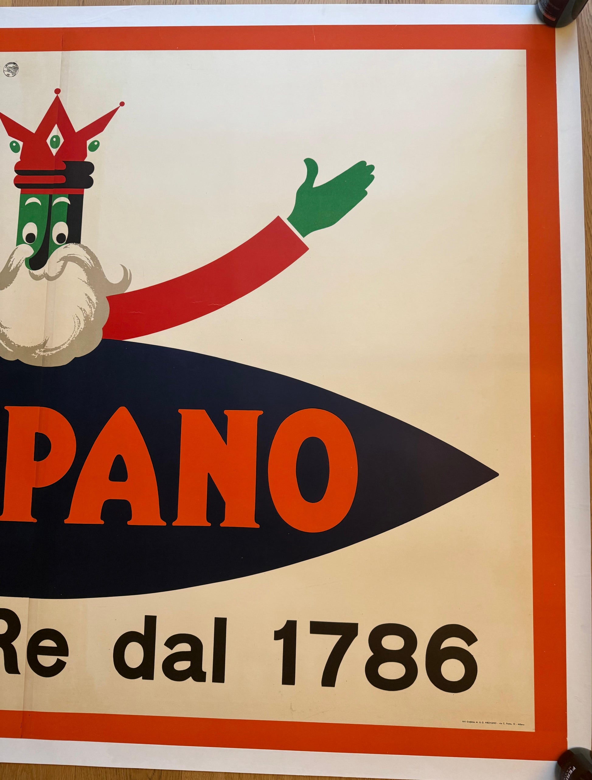 TESTA ARMANDO CARPANO ABBRACCIO POSTER VINTAGE 200x140