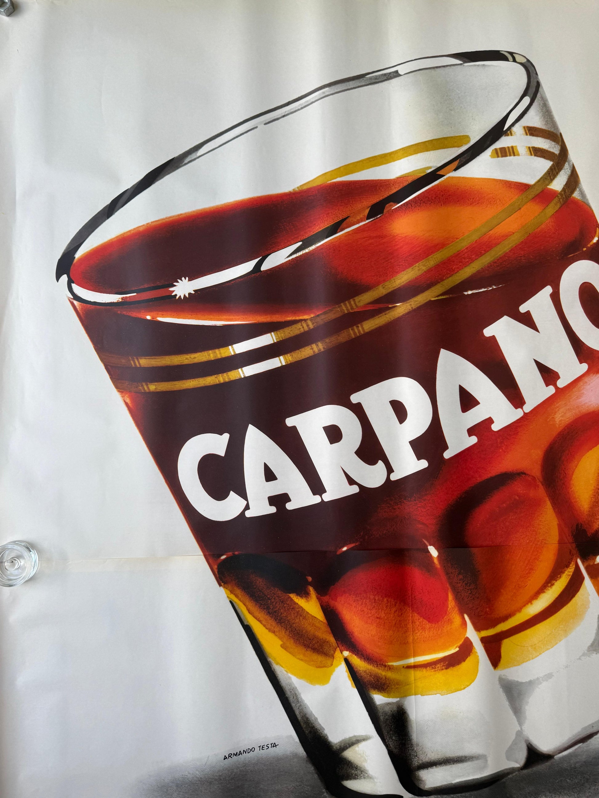 TESTA ARMANDO CARPANO GOTTO BIANCO/MARRONE POSTER VINTAGE 140x200