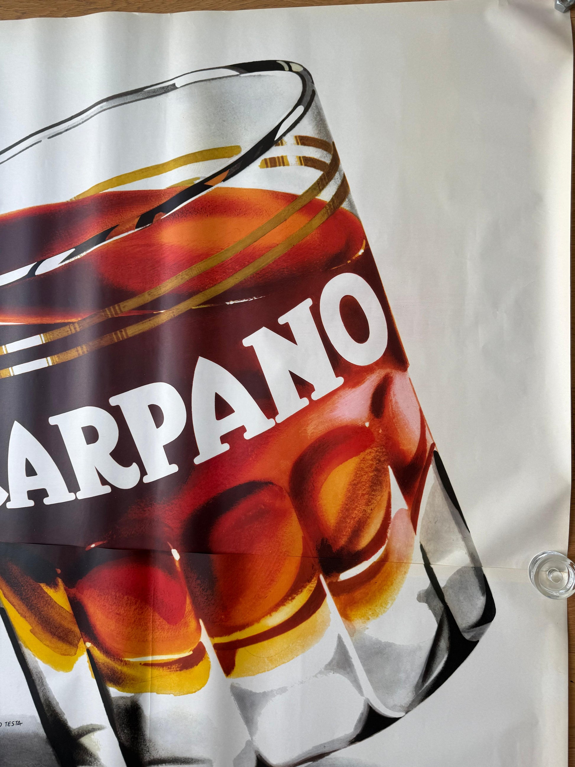 TESTA ARMANDO CARPANO GOTTO BIANCO/MARRONE POSTER VINTAGE 140x200