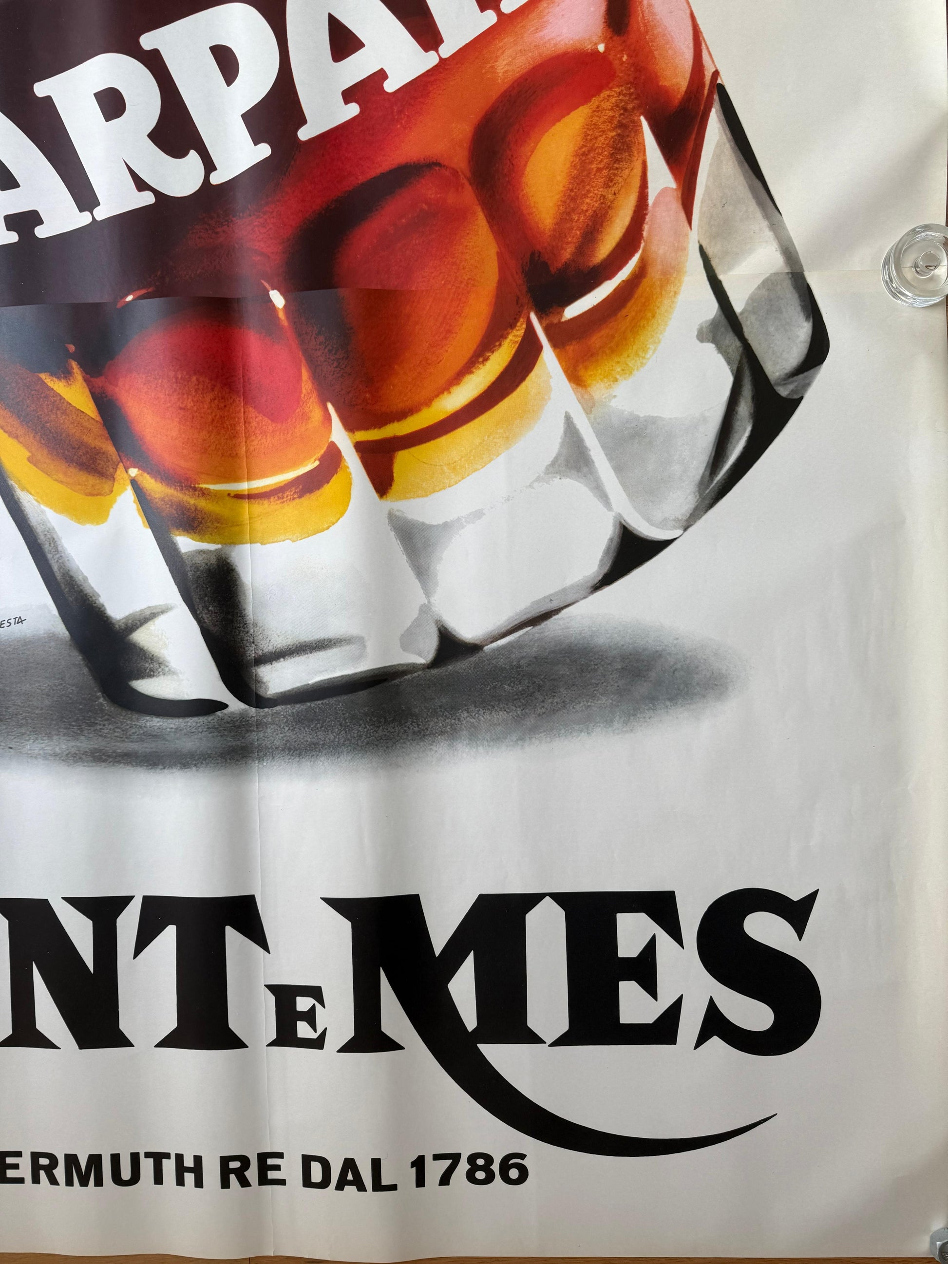 TESTA ARMANDO CARPANO GOTTO BIANCO/MARRONE POSTER VINTAGE 140x200