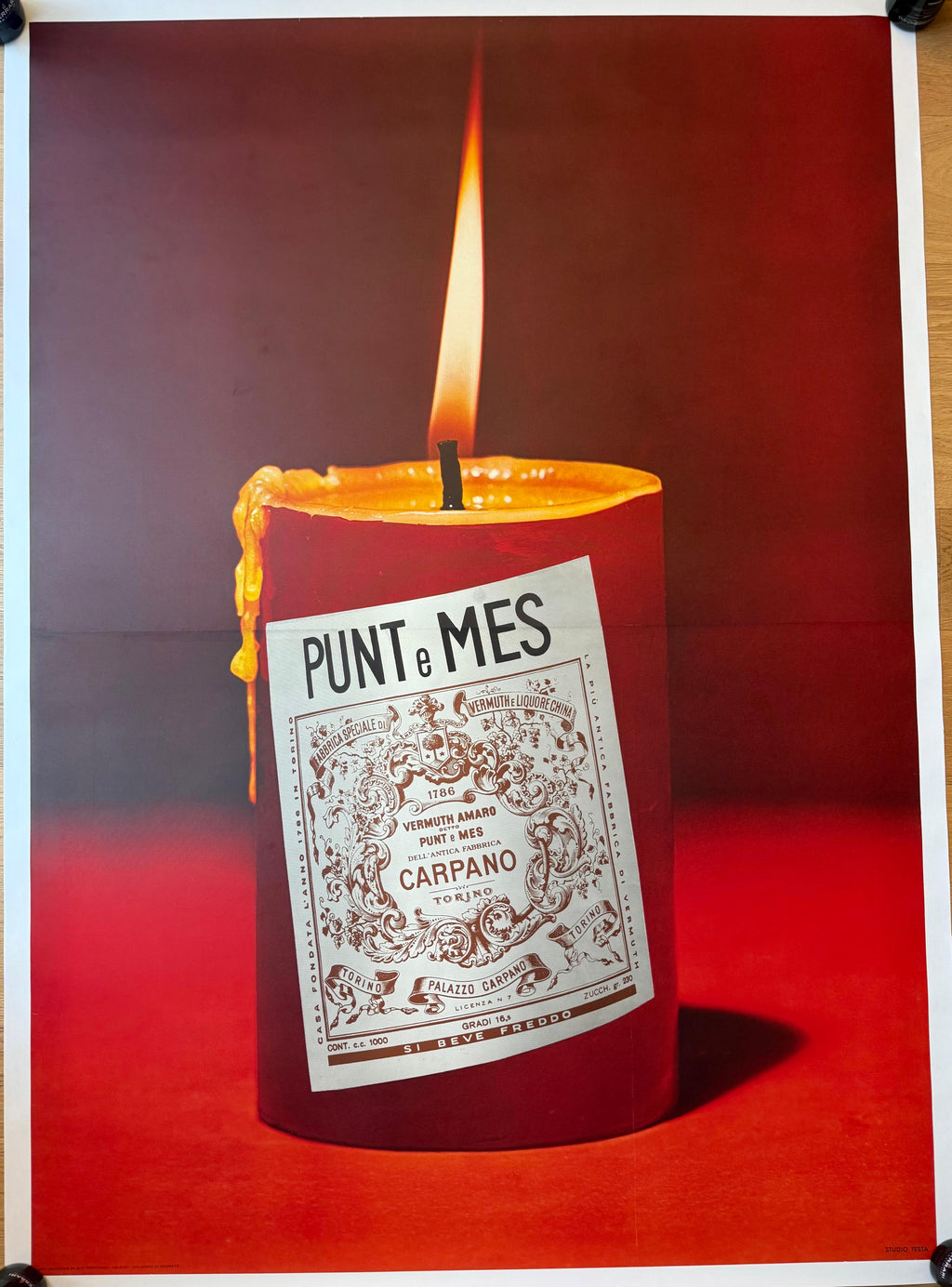 TESTA ARMANDO CANDELA PUNT E MES POSTER LINEN BACKED 140x200