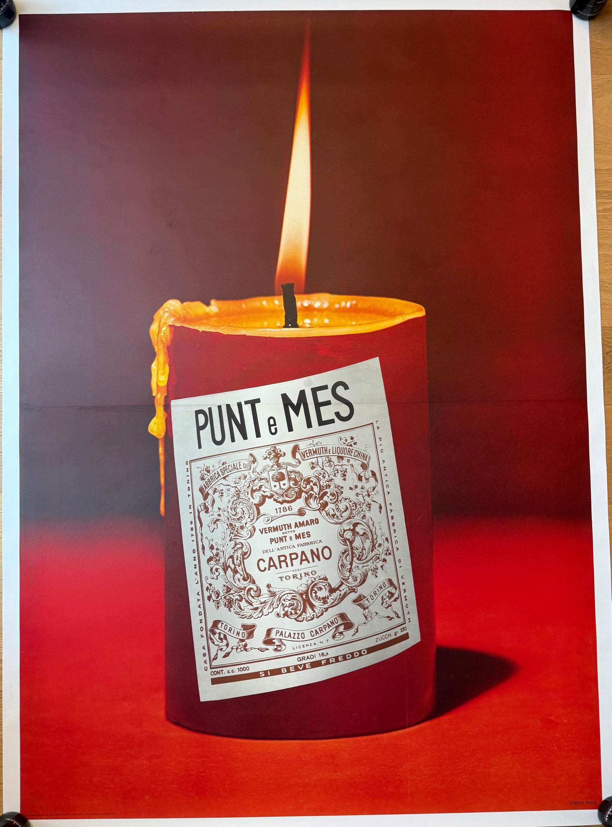 TESTA ARMANDO CANDELA PUNT E MES POSTER VINTAGE 140x200