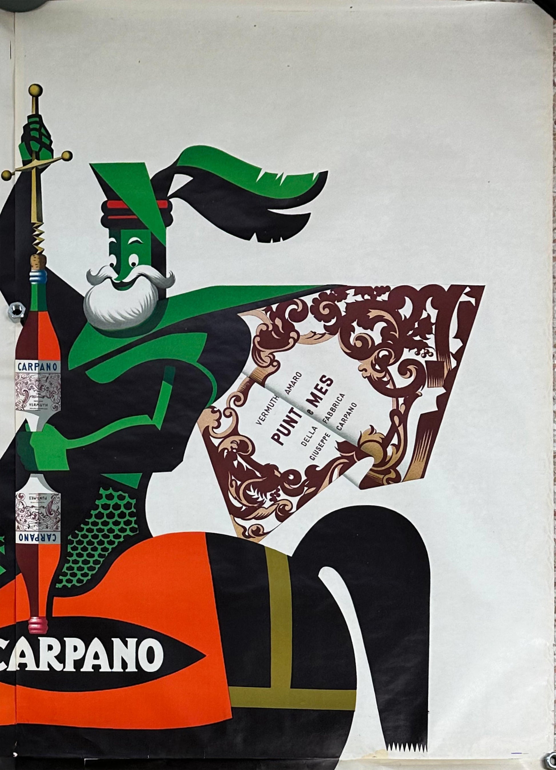 TESTA ARMANDO CARPANO CAVAL AD BRUNS POSTER VINTAGE 200x280