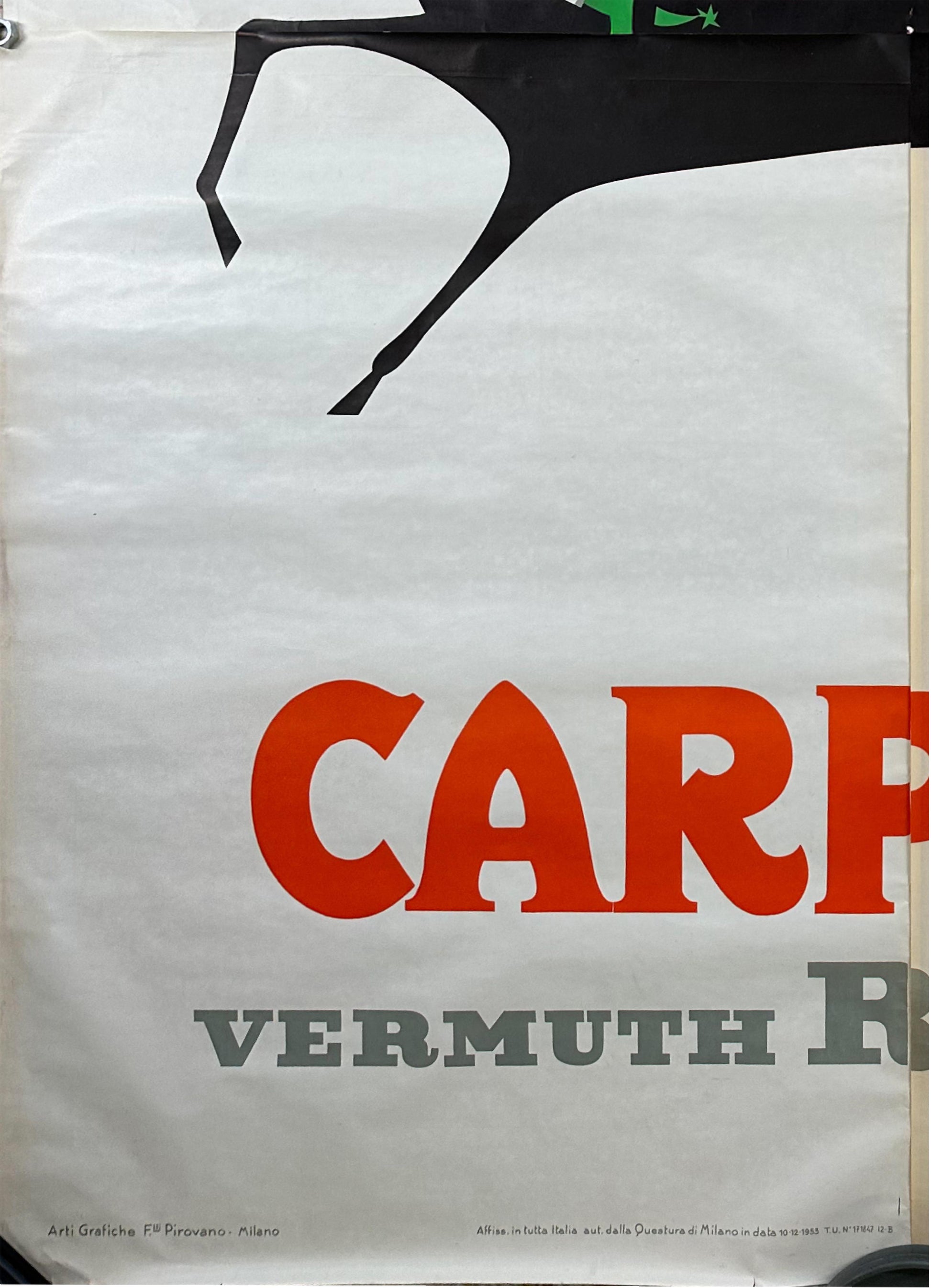 TESTA ARMANDO CARPANO CAVAL AD BRUNS POSTER VINTAGE 200x280