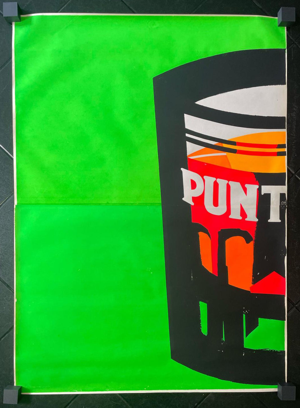 TESTA ARMANDO GOTTO FLUO ORIZZONTALE POSTER VINTAGE 210x200