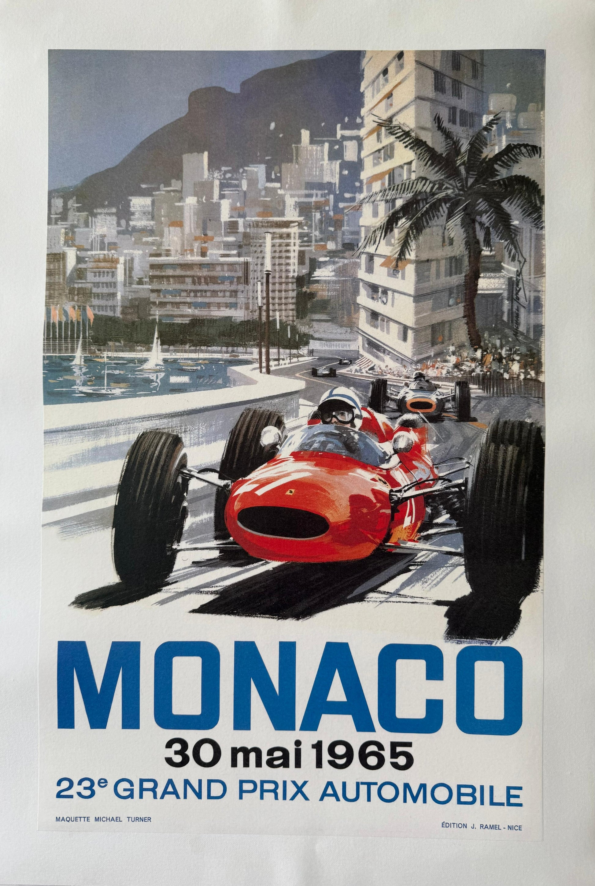 TURNER MICHAEL MONACO 65 POSTER VINTAGE 48x68