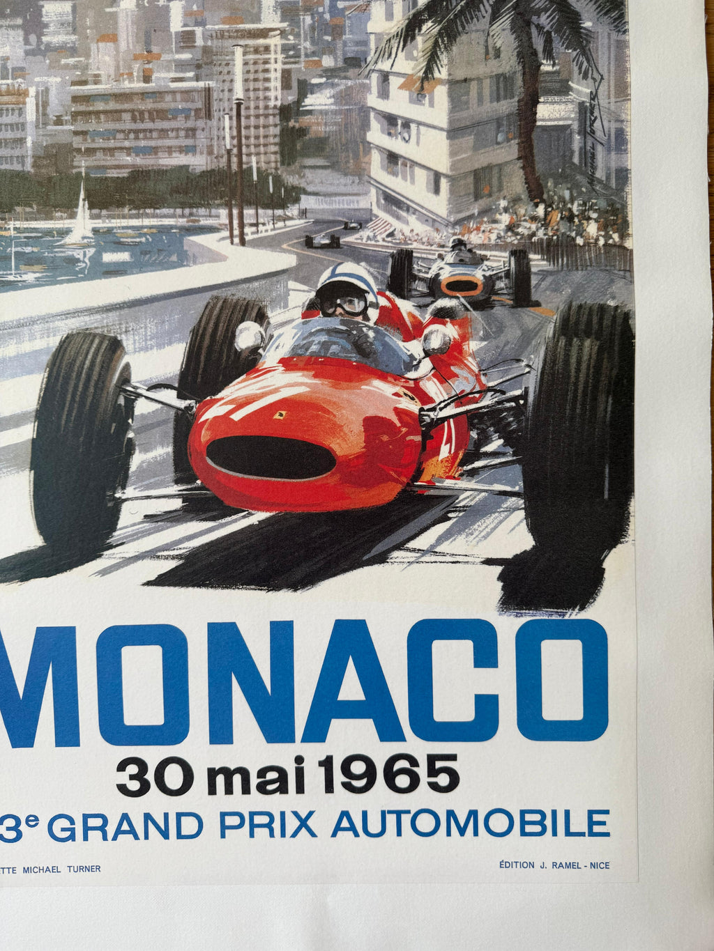 TURNER MICHAEL MONACO 65 POSTER VINTAGE 48x68