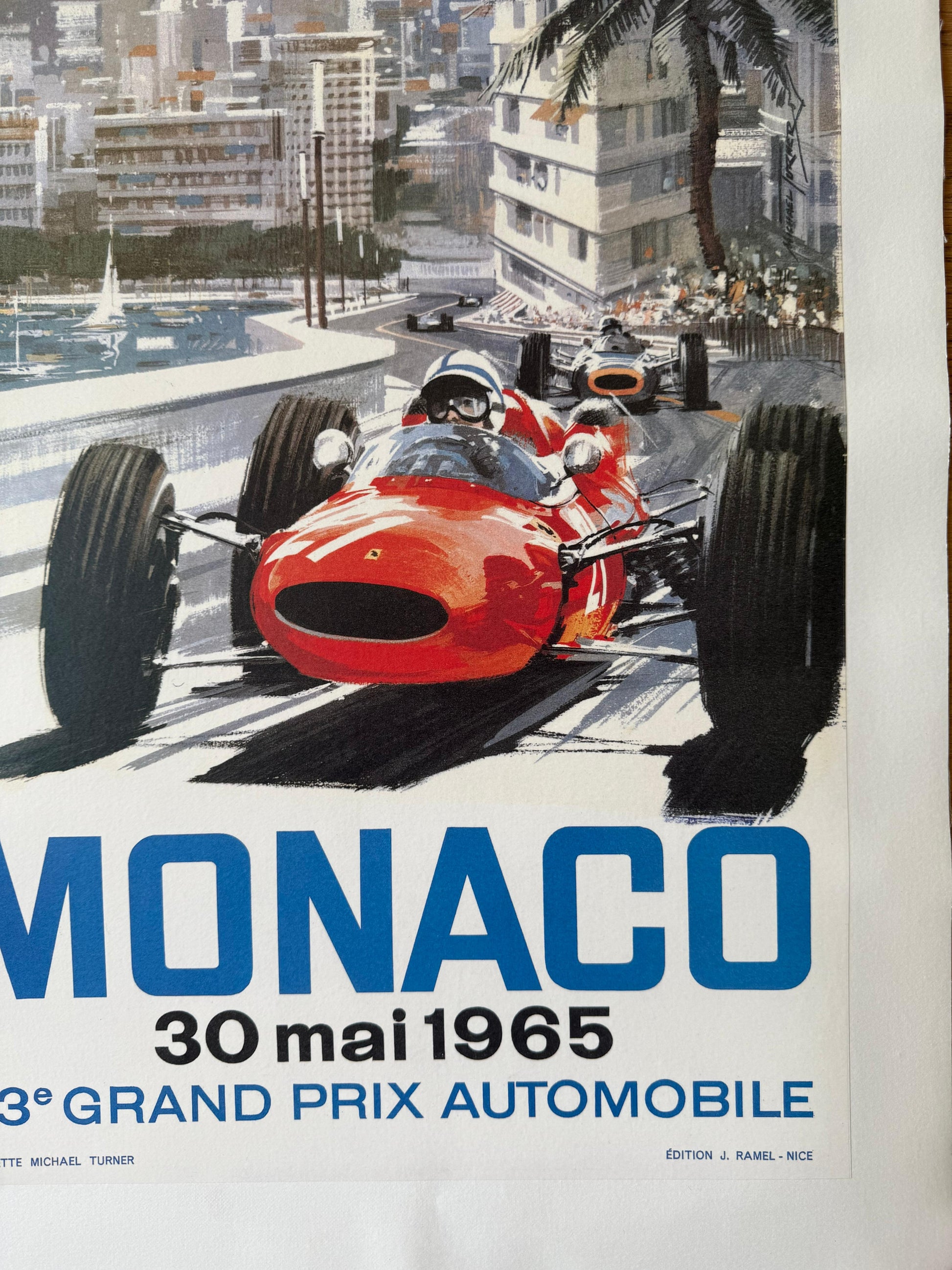 TURNER MICHAEL MONACO 65 POSTER VINTAGE 48x68