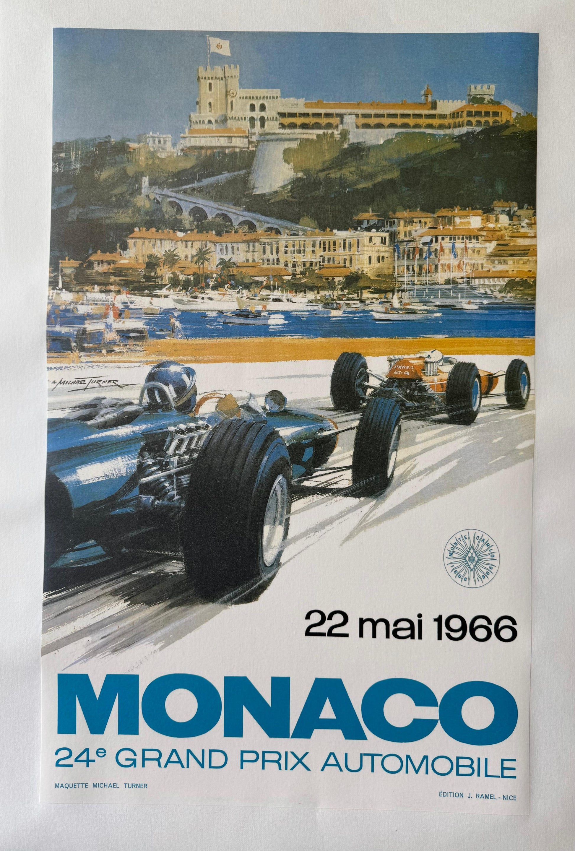 TURNER MICHAEL MONACO 66 POSTER VINTAGE 48x68
