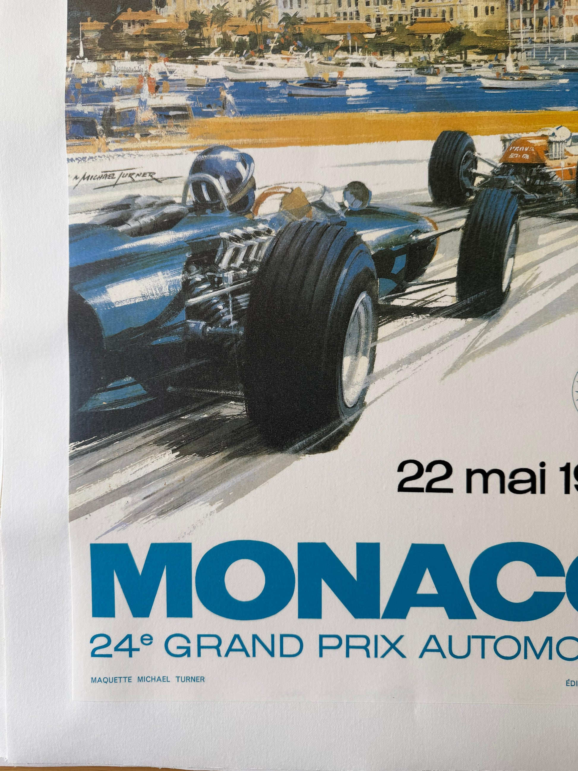 TURNER MICHAEL MONACO 66 POSTER VINTAGE 48x68