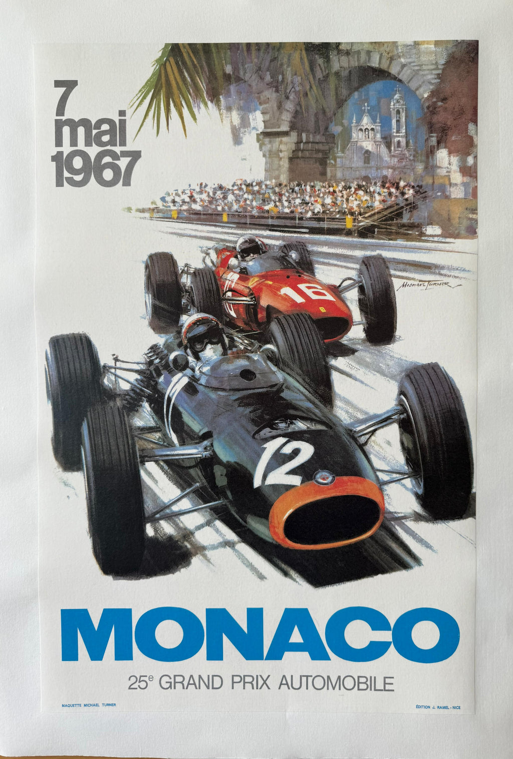 TURNER MICHAEL MONACO 67 POSTER VINTAGE 48x68