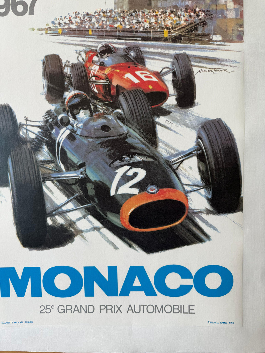 TURNER MICHAEL MONACO 67 POSTER VINTAGE 48x68