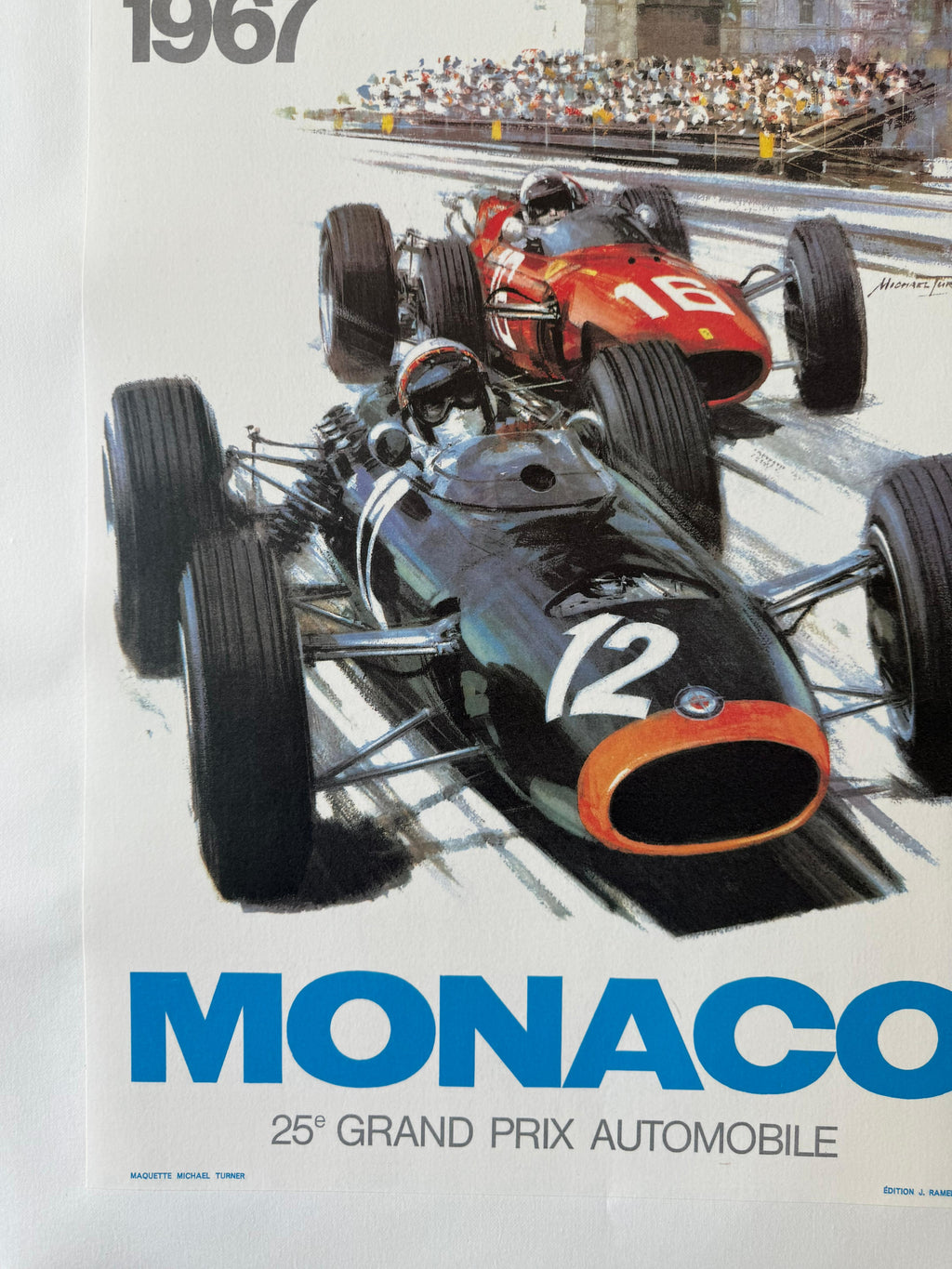 TURNER MICHAEL MONACO 67 POSTER VINTAGE 48x68