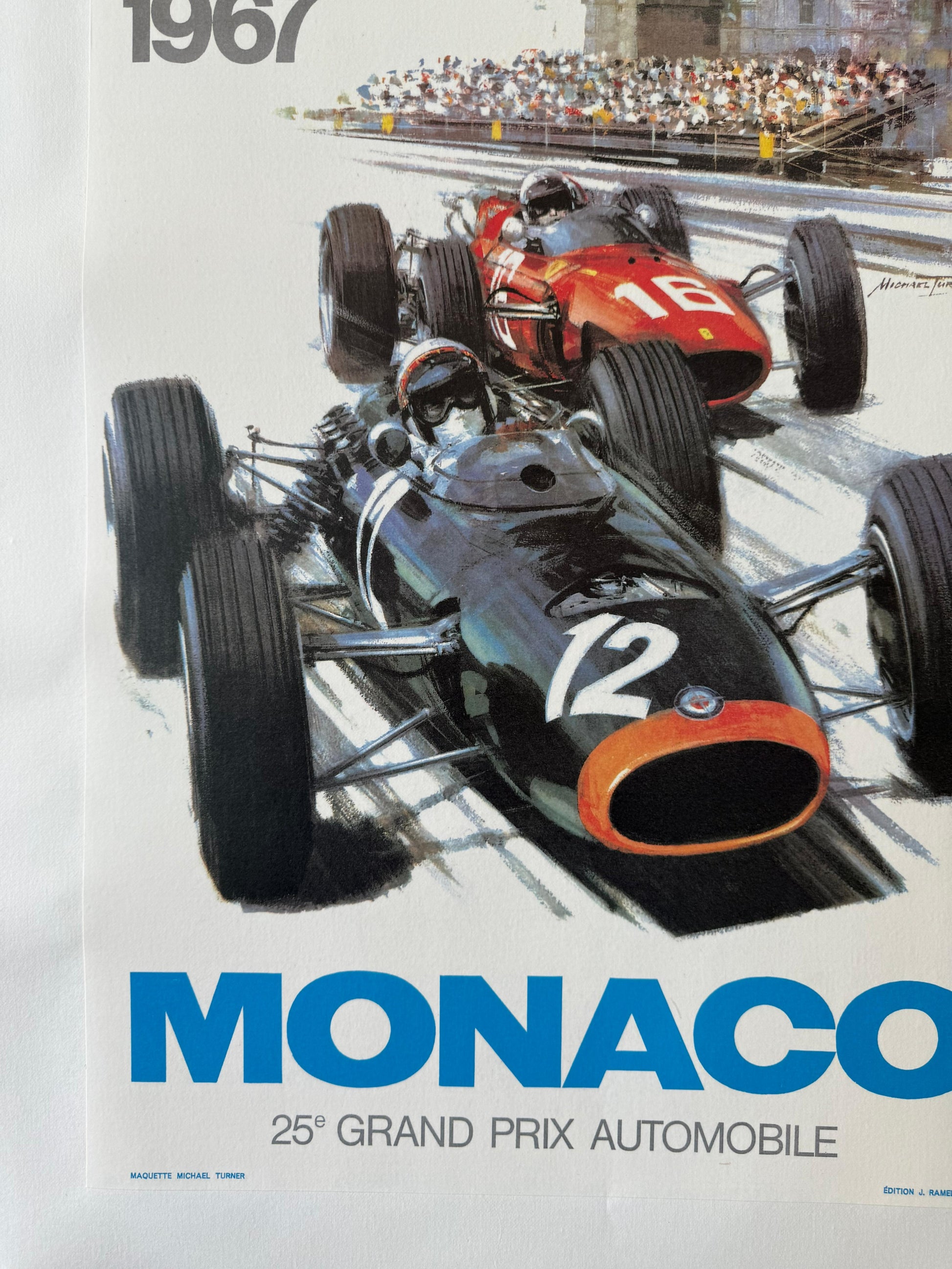 TURNER MICHAEL MONACO 67 POSTER VINTAGE 48x68