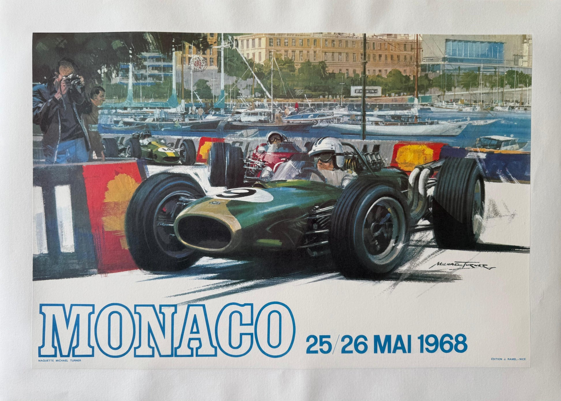 TURNER MICHAEL MONACO 68 POSTER LINEN BACKED 48x68