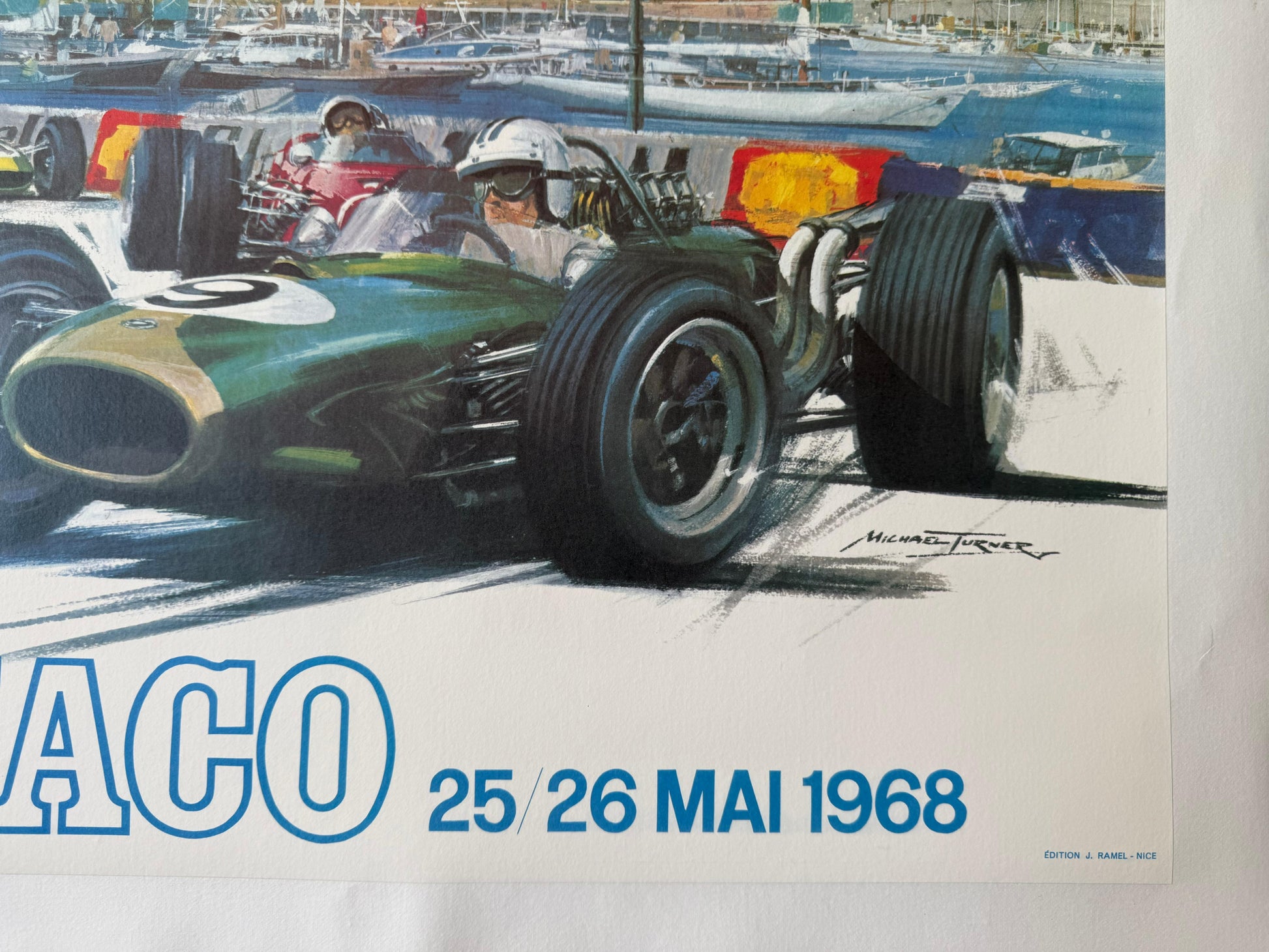TURNER MICHAEL MONACO 68 POSTER LINEN BACKED 48x68