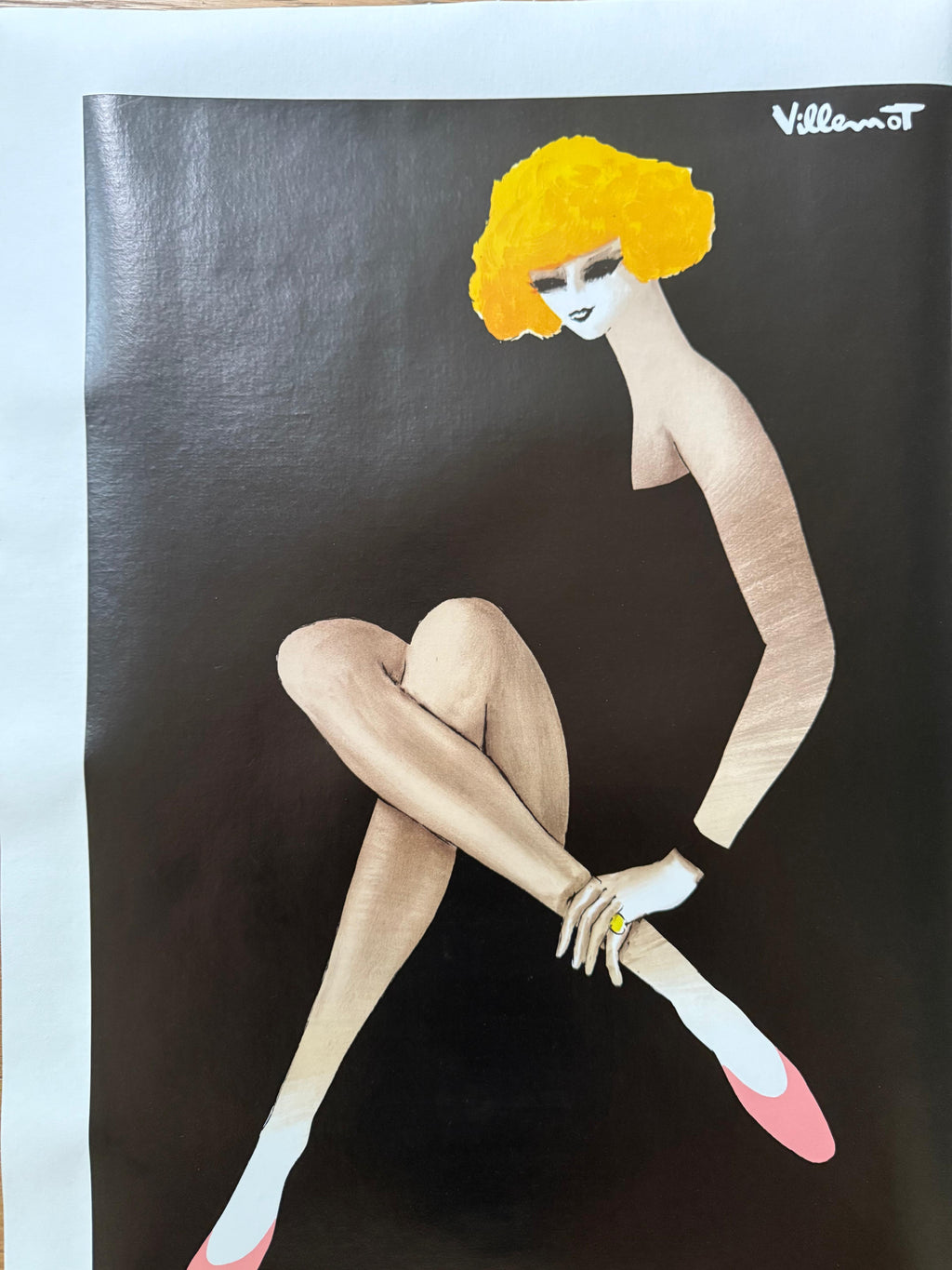 VILLEMOT BERNARD BALLY BLONDE POSTER VINTAGE 45x67