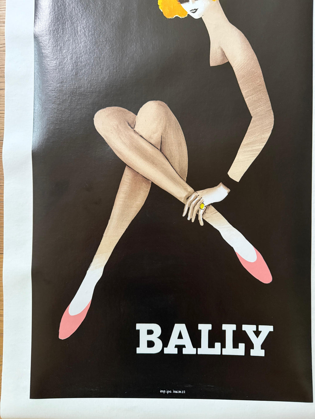 VILLEMOT BERNARD BALLY BLONDE POSTER VINTAGE 45x67