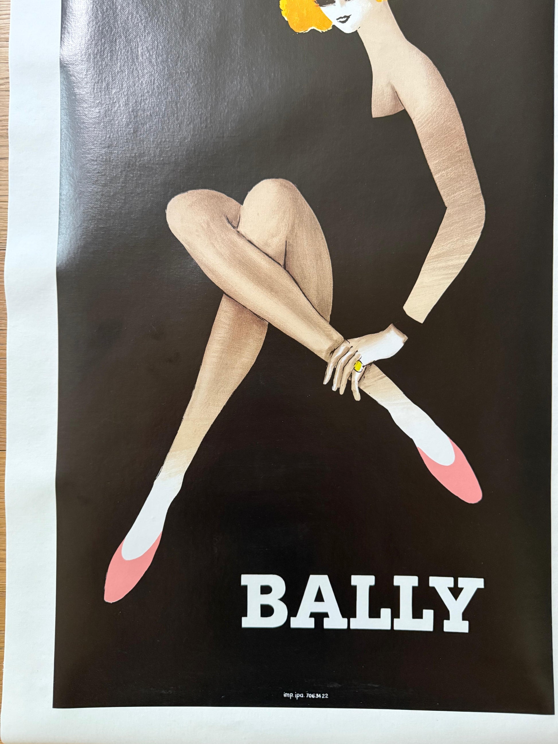 VILLEMOT BERNARD BALLY BLONDE POSTER VINTAGE 45x67