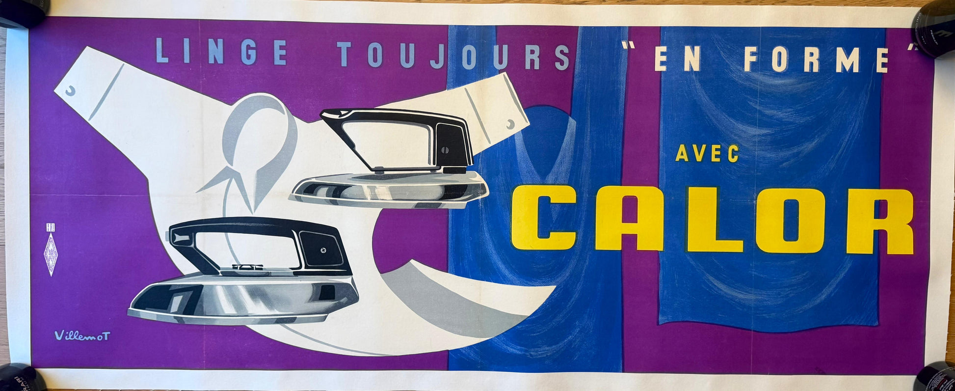 VILLEMOT BERNARD CALOR POSTER VINTAGE 132x51