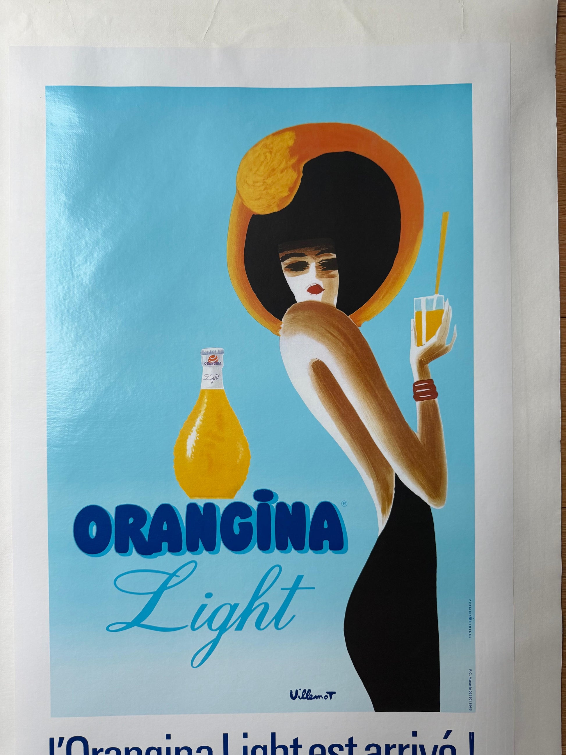 VILLEMOT BERNARD ORANGINA POSTER VINTAGE 50x70