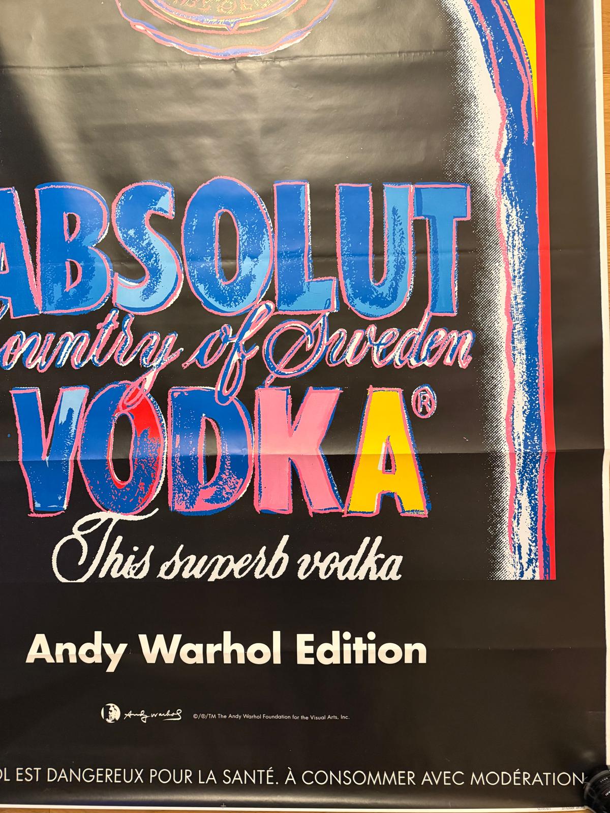 WARHOL ANDY ABSOLUT VODKA POSTER VINTAGE 120x160