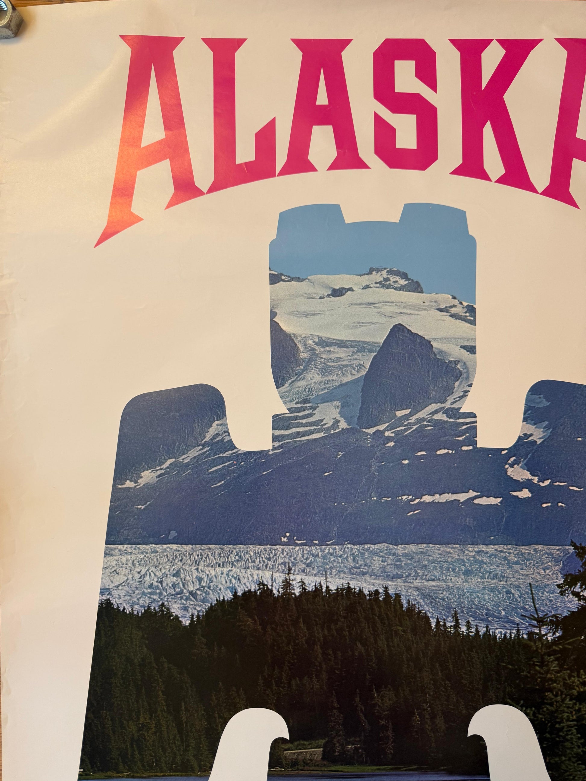 WESTERN AIRLINES ALASKA POSTER VINTAGE 70x100