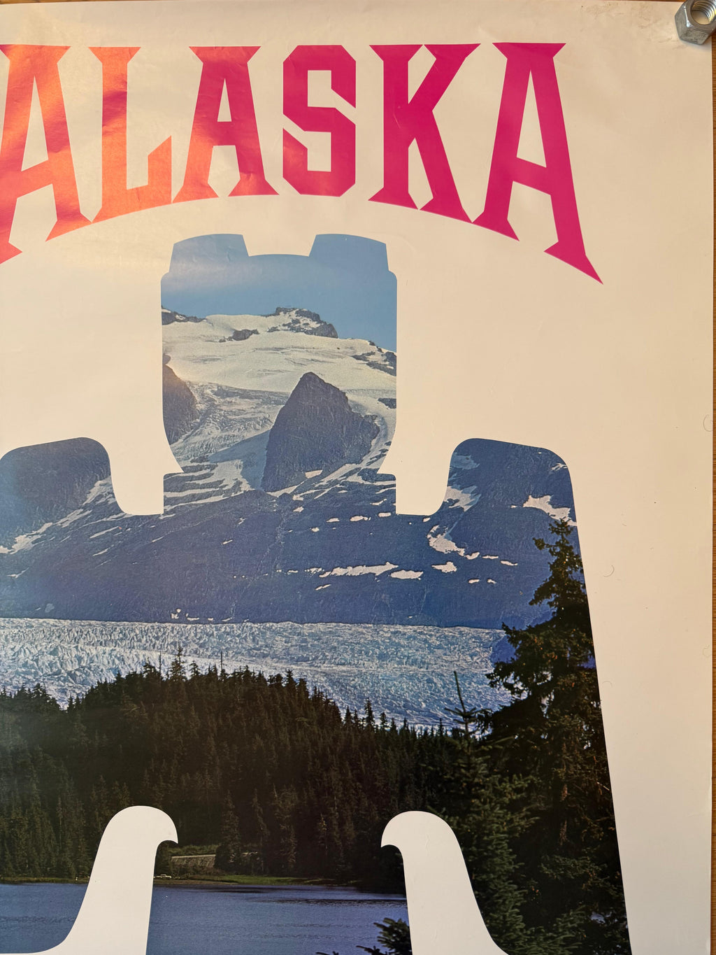 WESTERN AIRLINES ALASKA POSTER VINTAGE 70x100