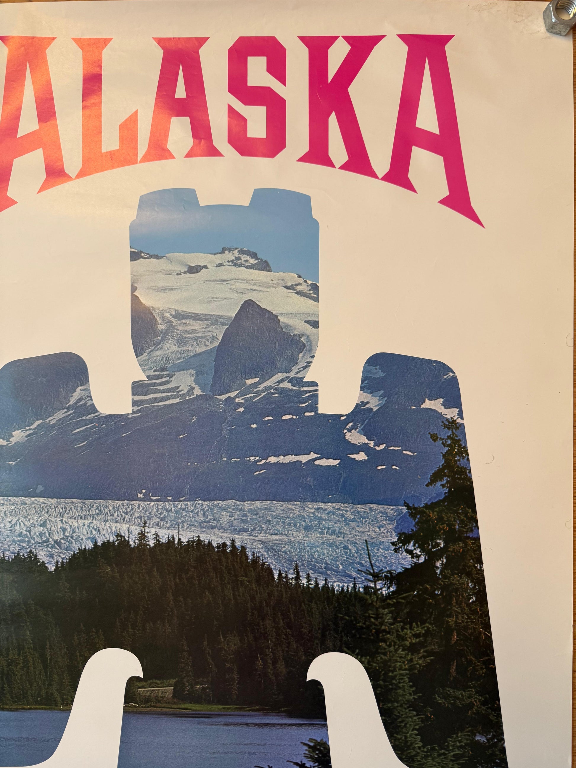 WESTERN AIRLINES ALASKA POSTER VINTAGE 70x100